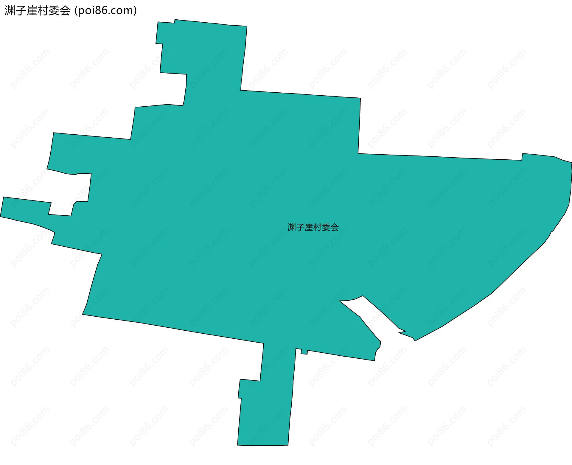 渊子崖村委会边界地图