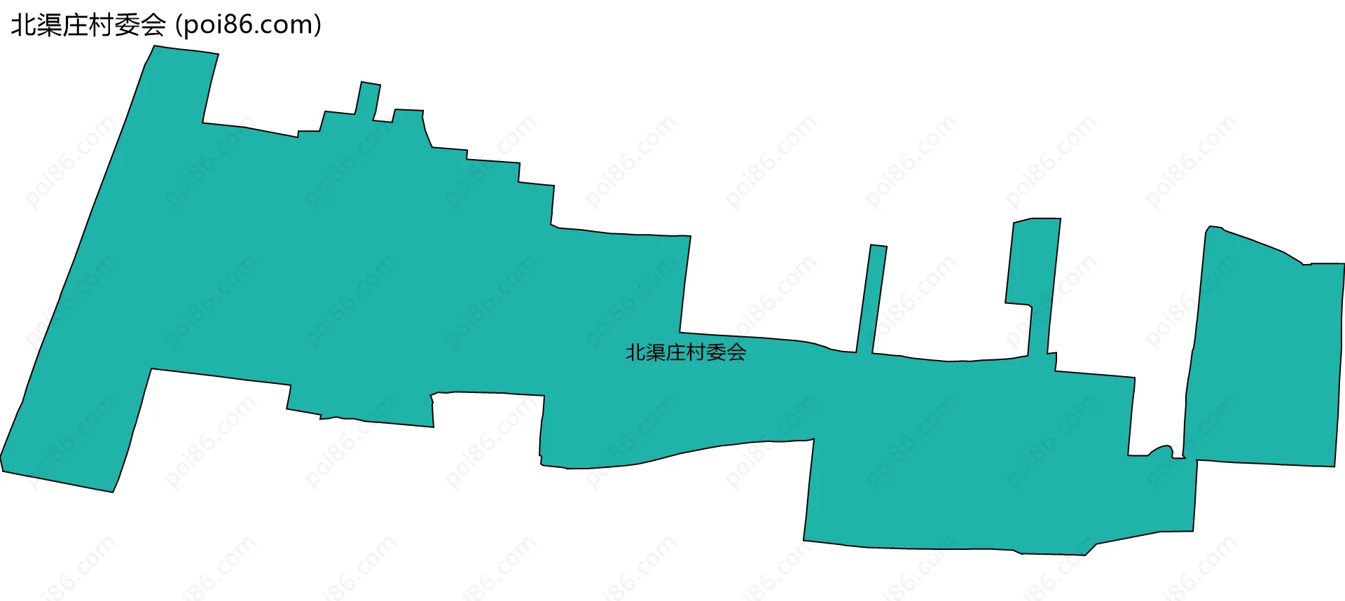 北渠庄村委会边界地图