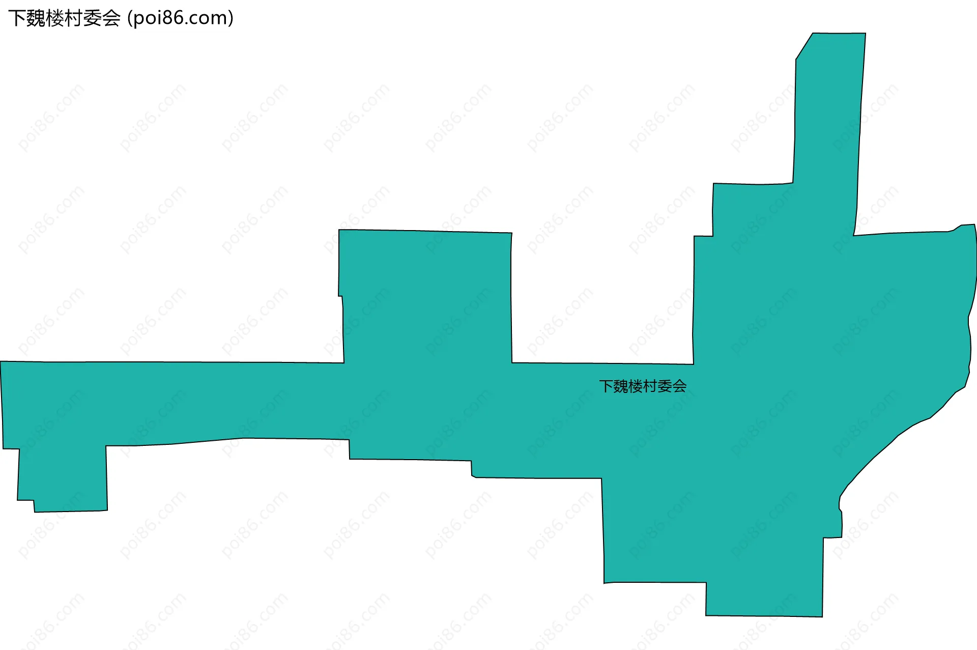 下魏楼村委会边界地图