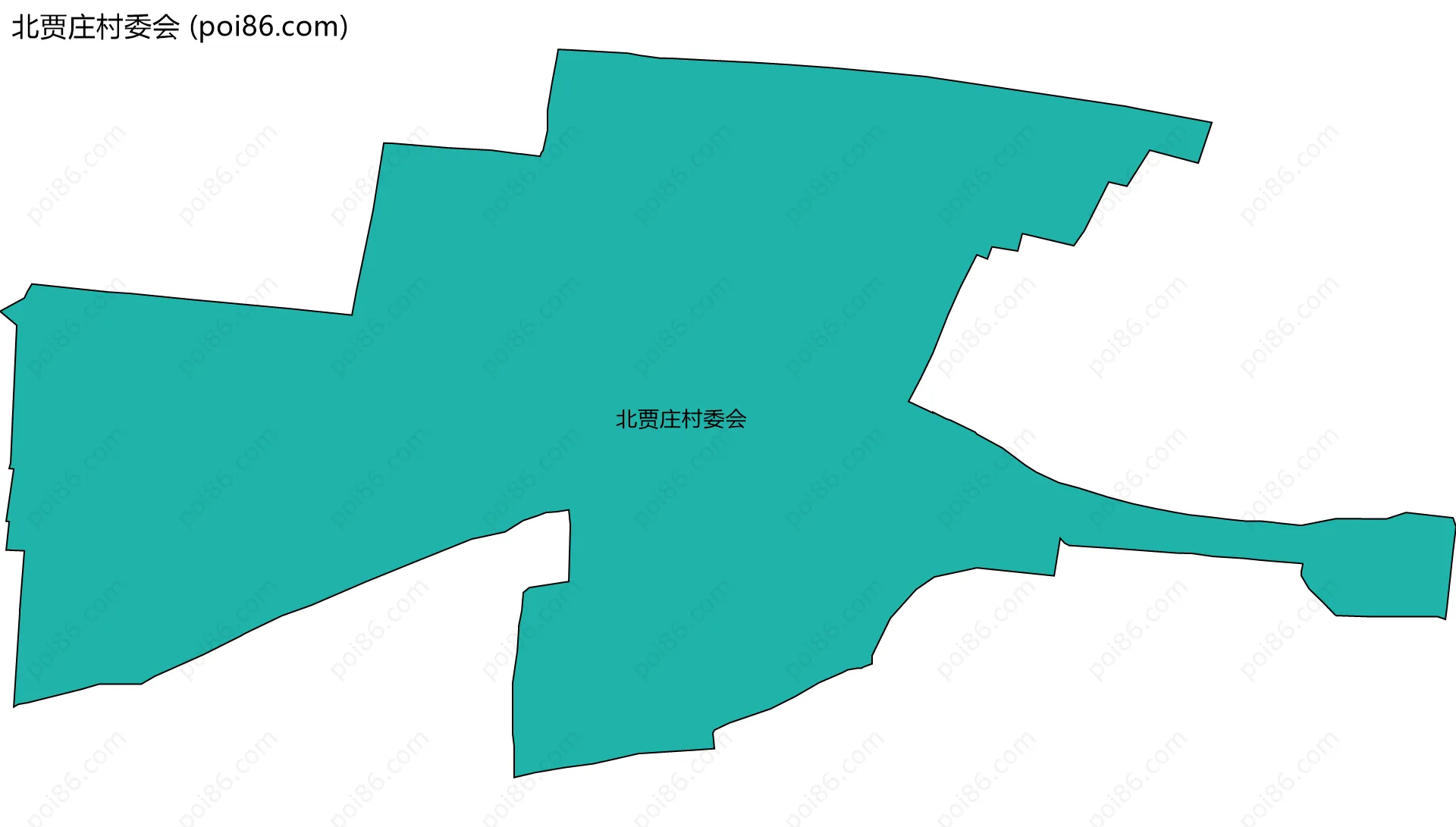 北贾庄村委会边界地图