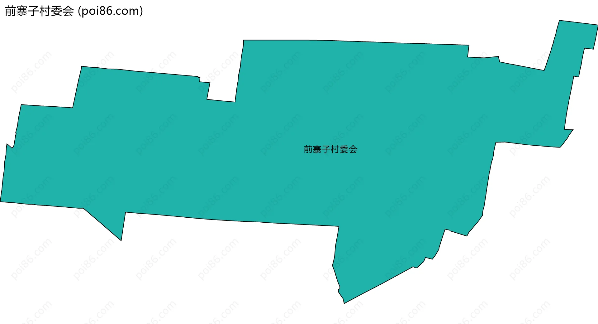 前寨子村委会边界地图
