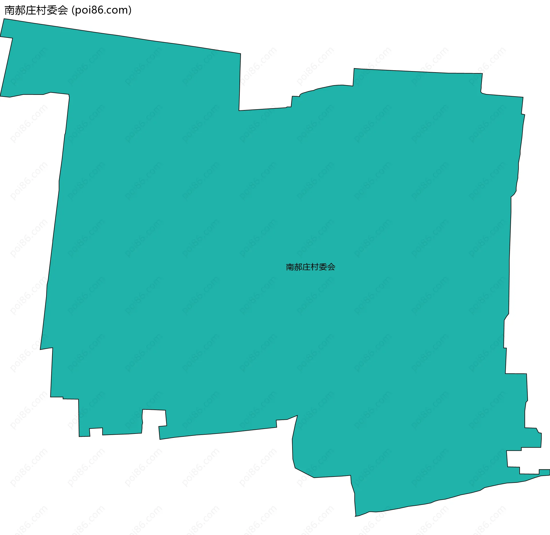 南郝庄村委会边界地图