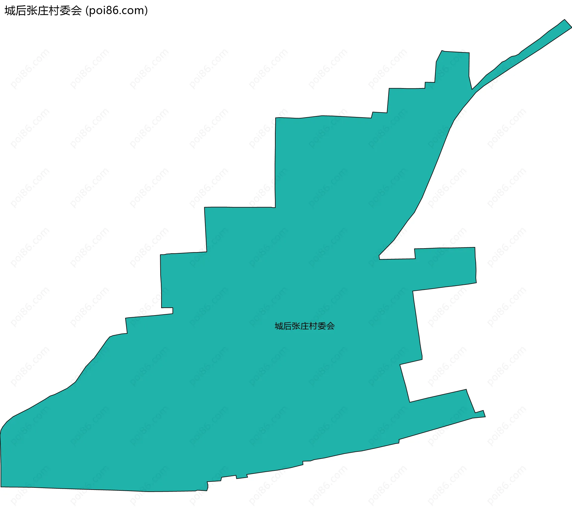 城后张庄村委会边界地图