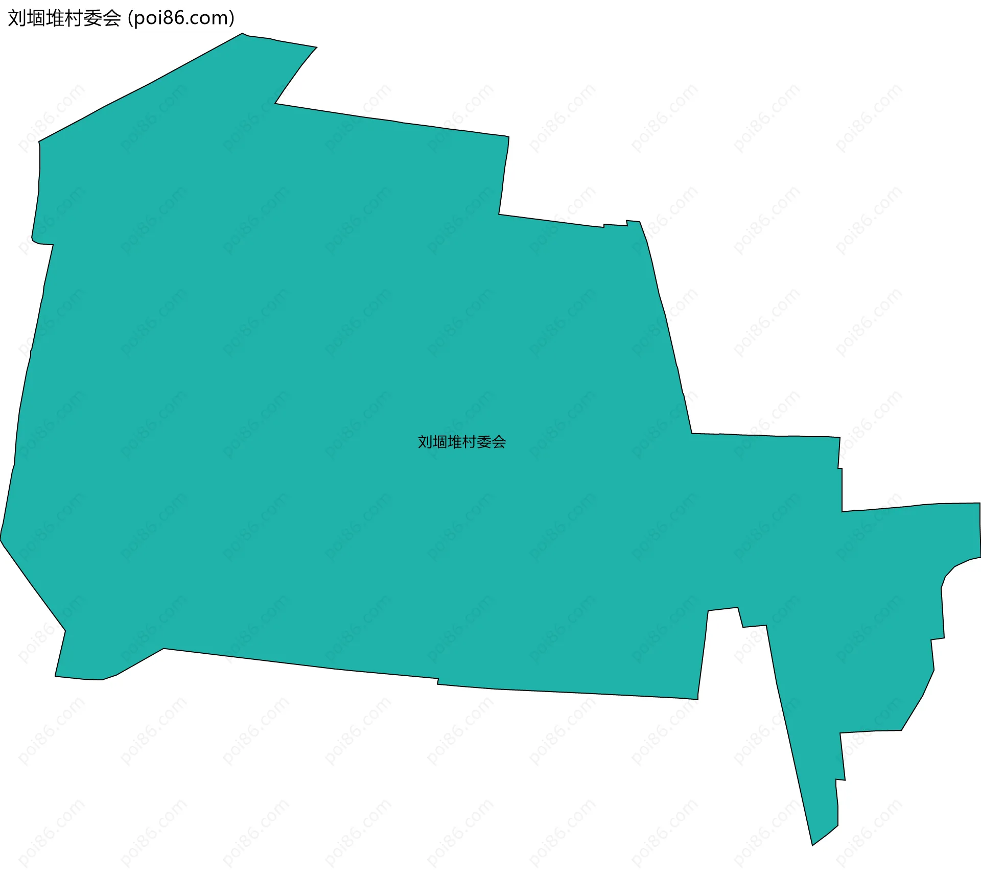刘堌堆村委会边界地图