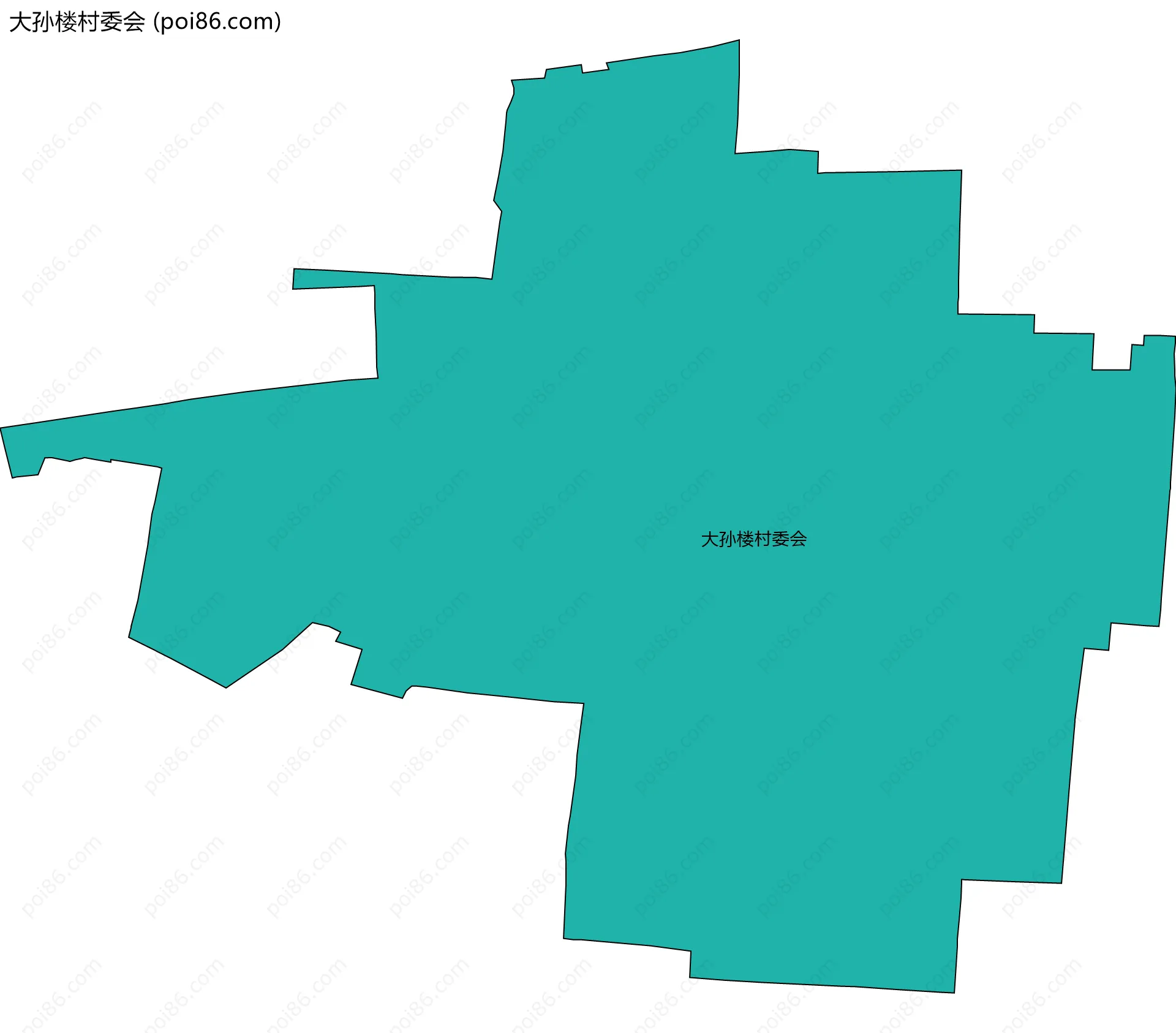 大孙楼村委会边界地图