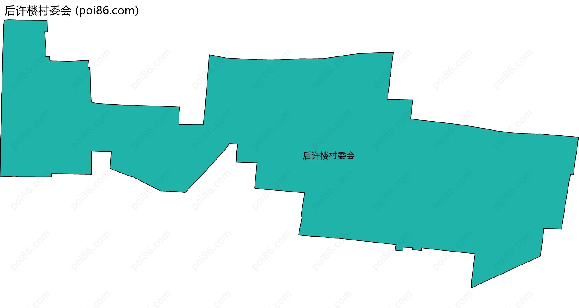 后许楼村委会边界地图