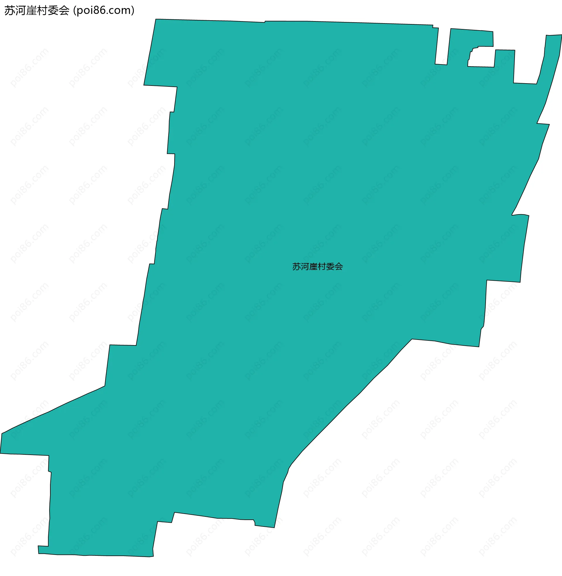 苏河崖村委会边界地图