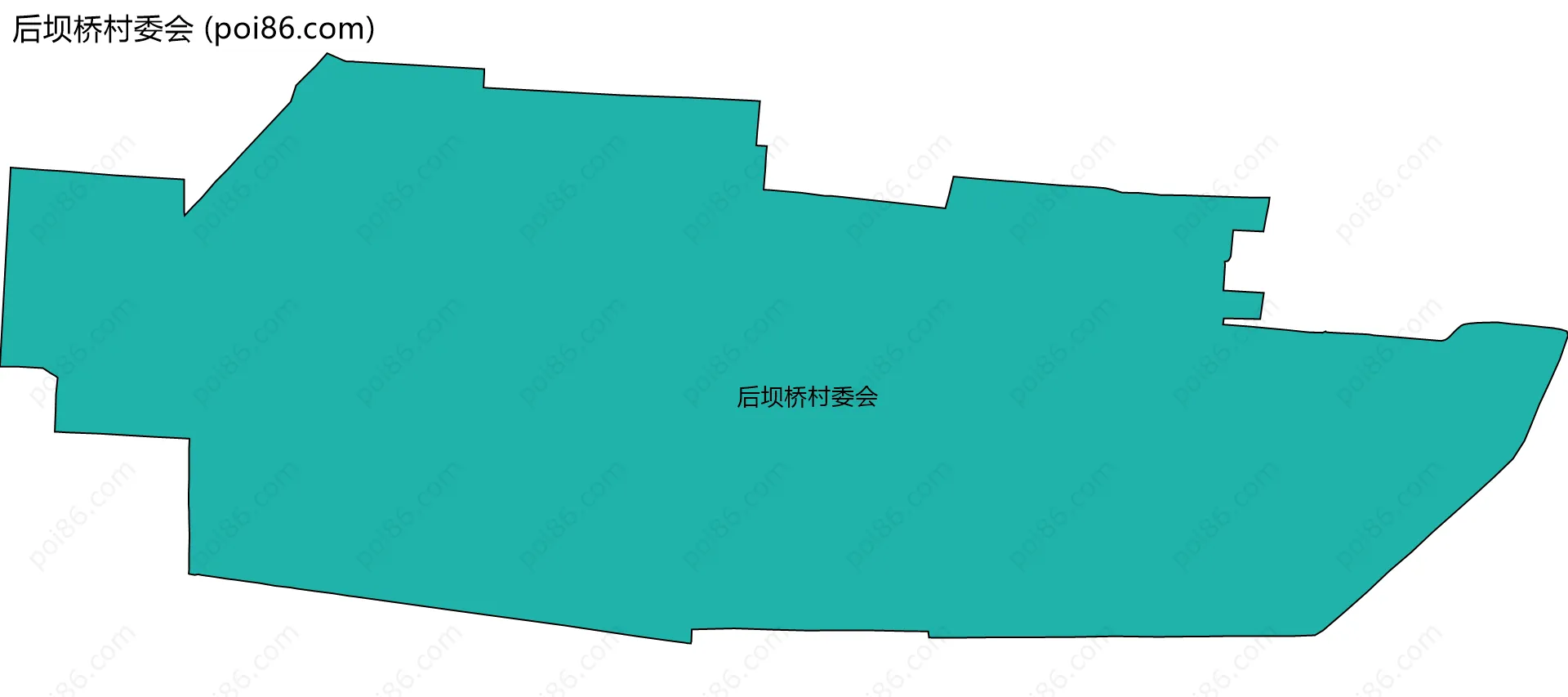 后坝桥村委会边界地图