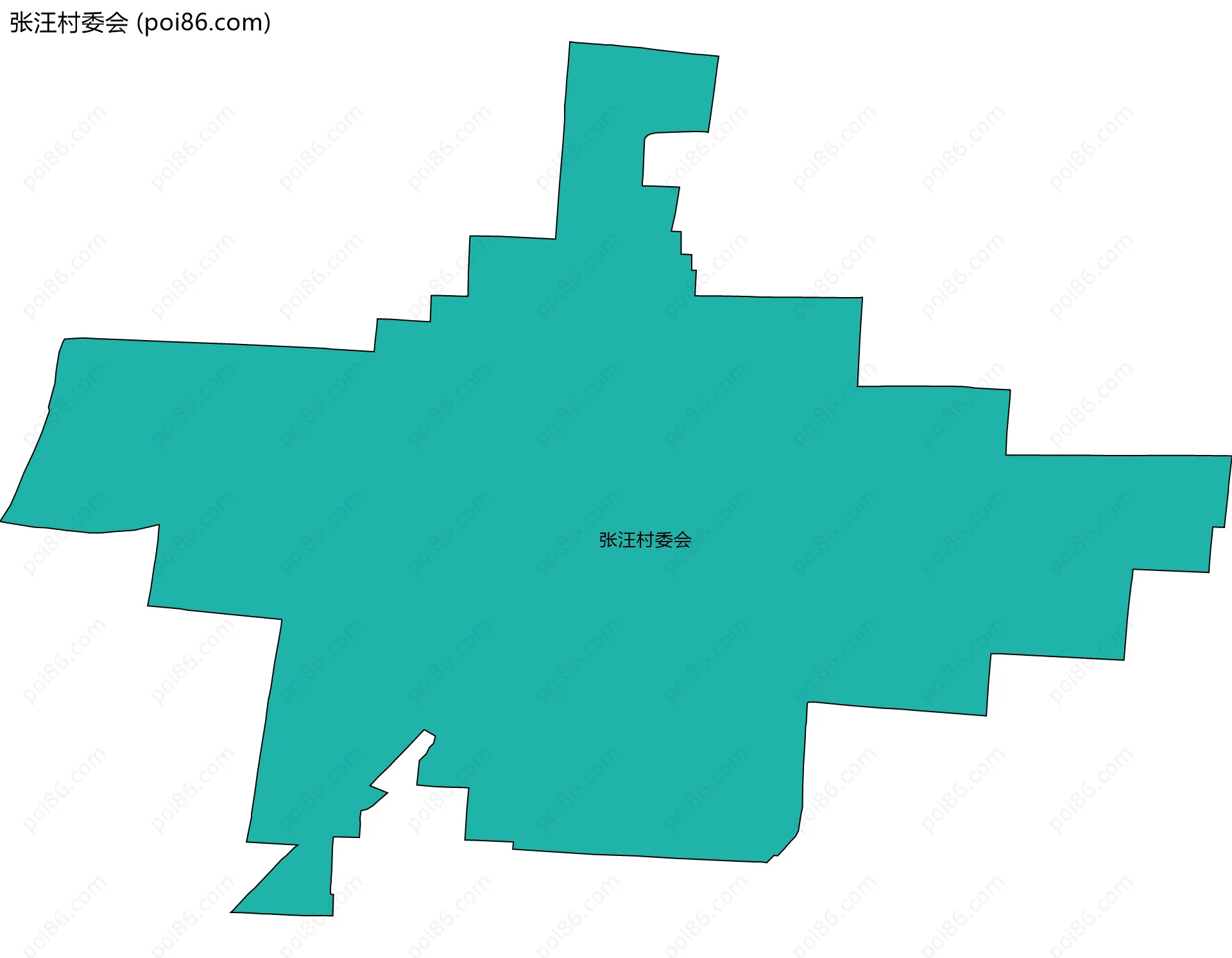 张汪村委会边界地图