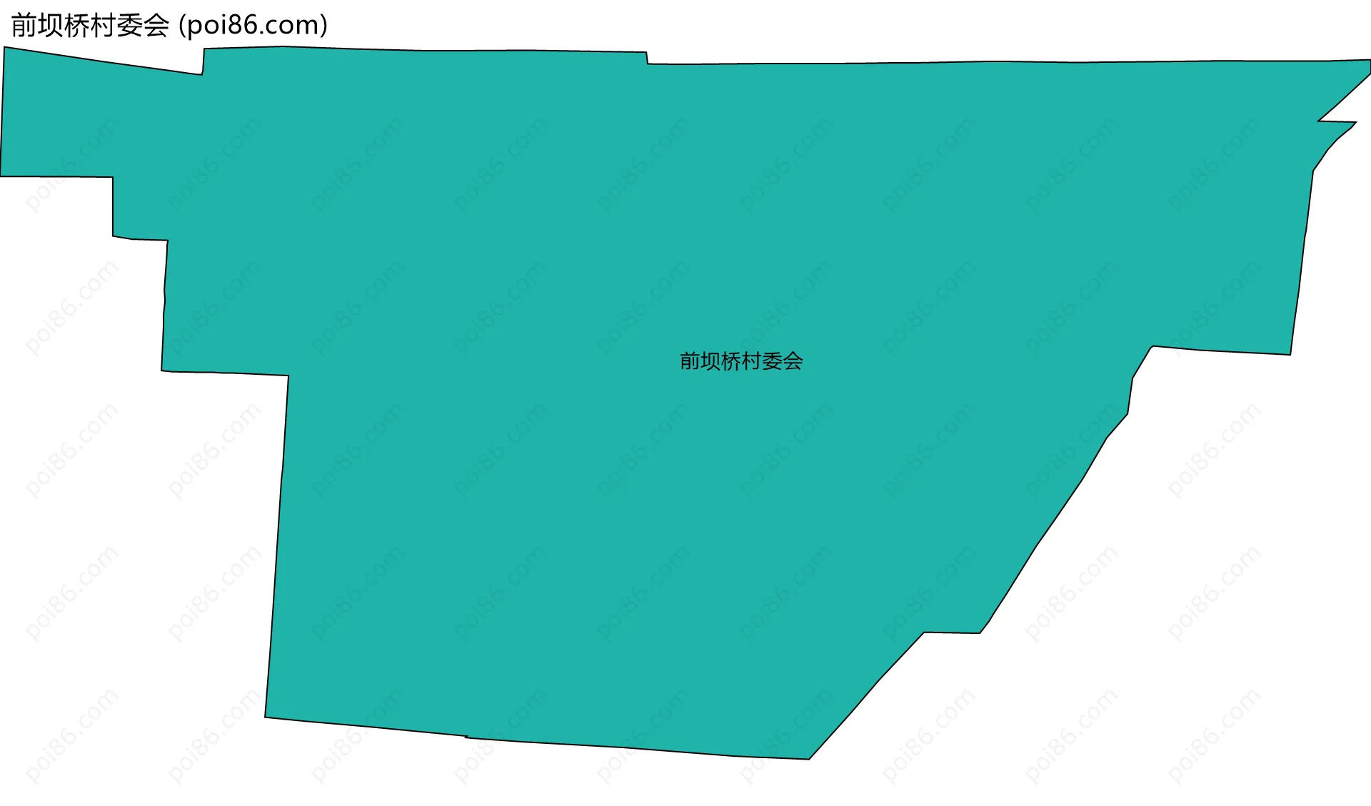 前坝桥村委会边界地图