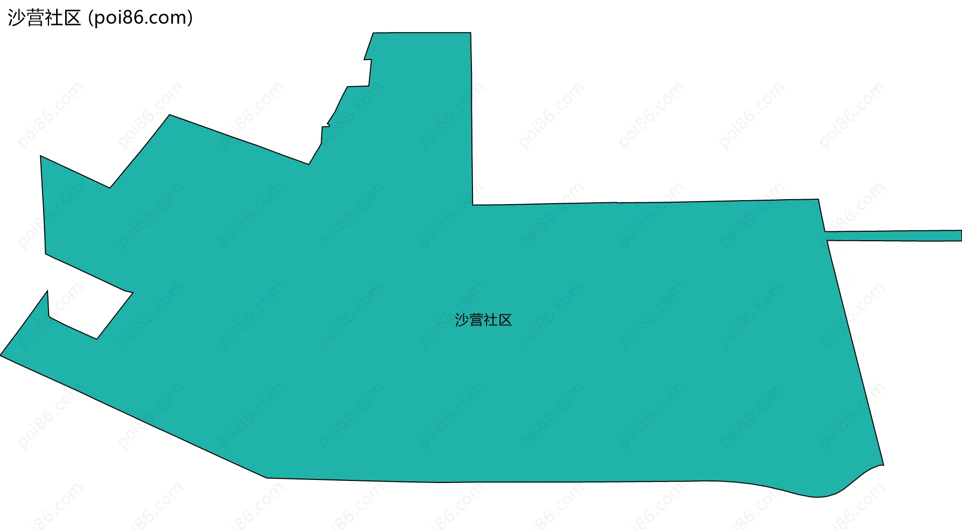 沙营社区边界地图