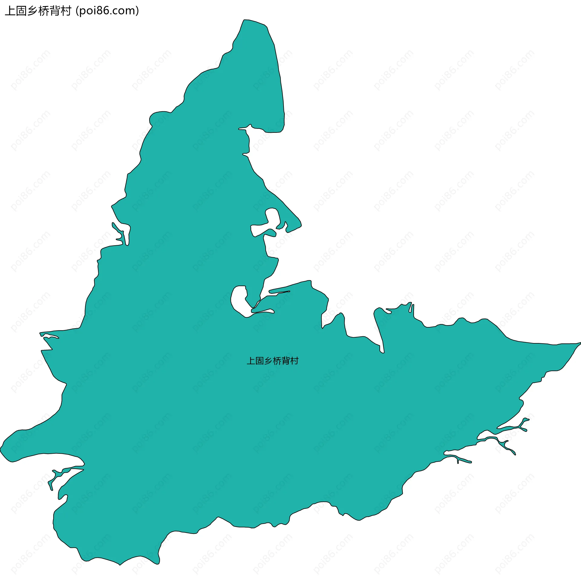 上固乡桥背村边界地图