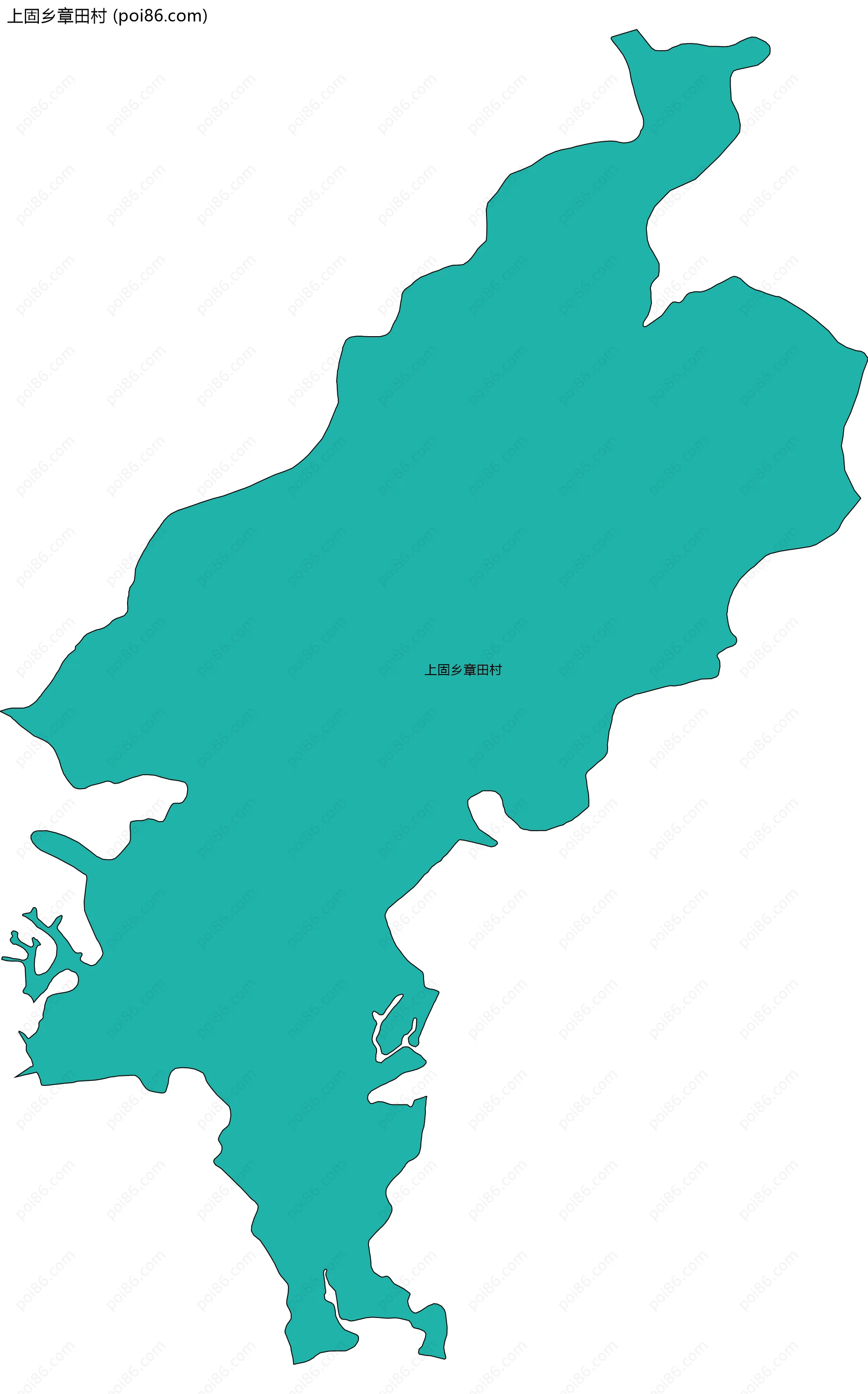 上固乡章田村边界地图