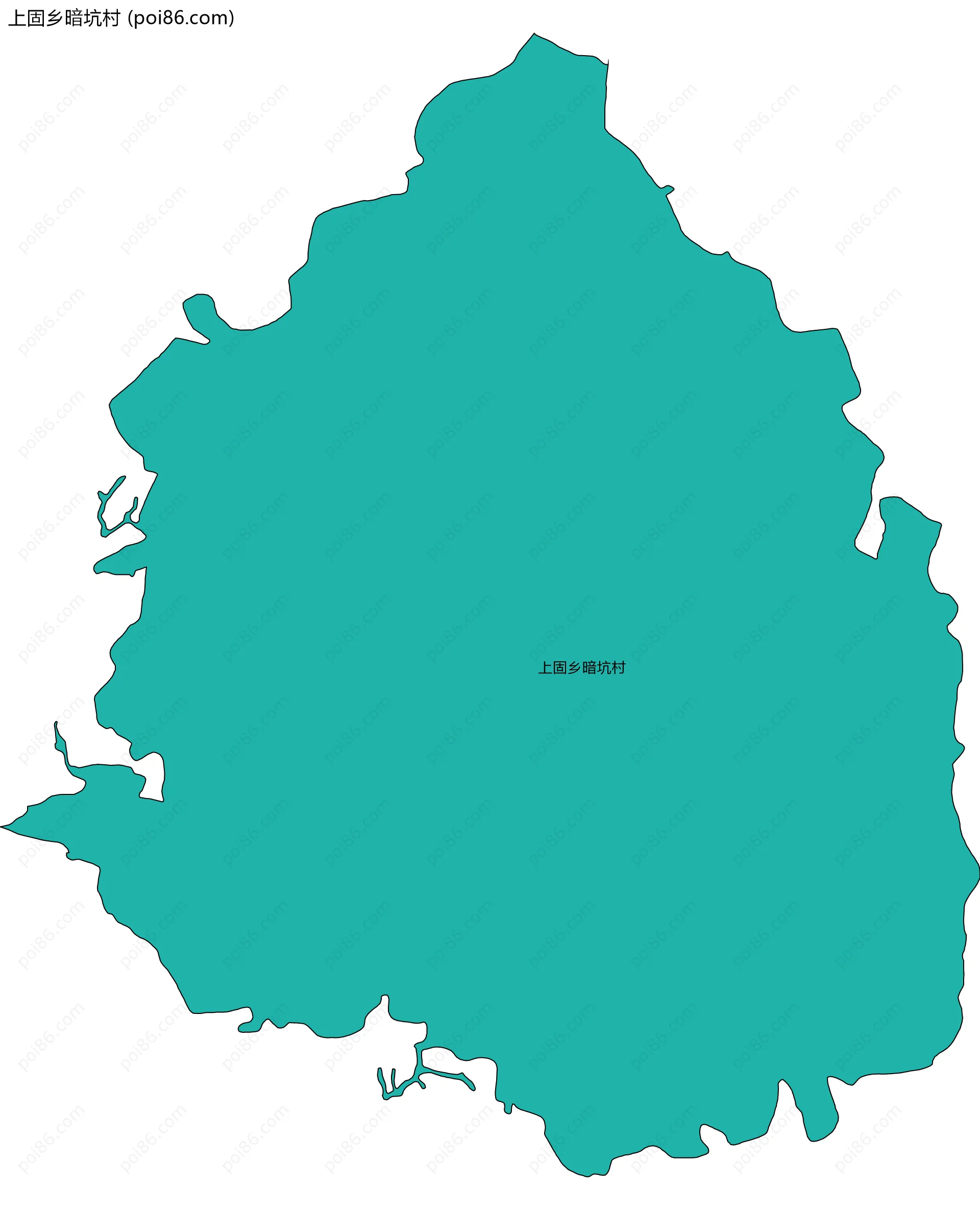 上固乡暗坑村边界地图