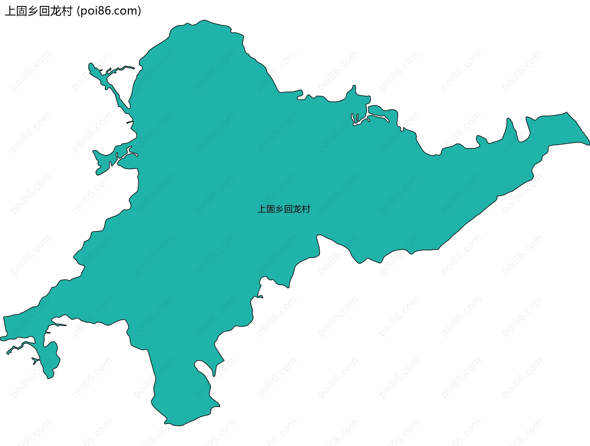 上固乡回龙村边界地图