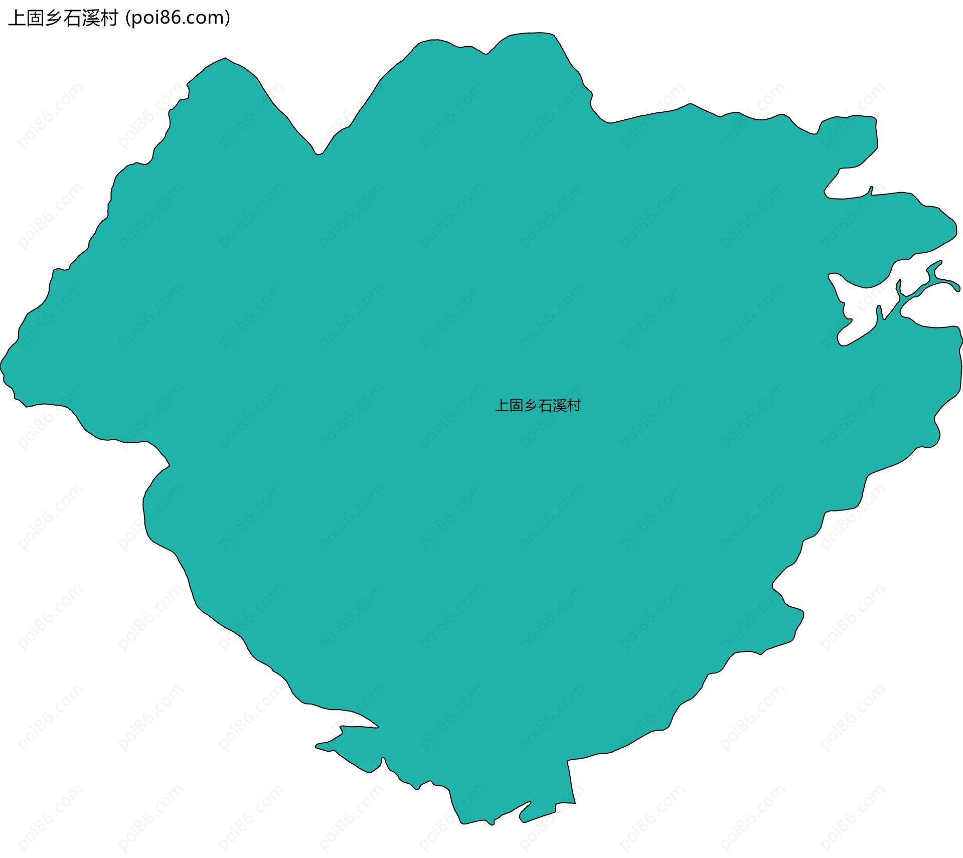 上固乡石溪村边界地图