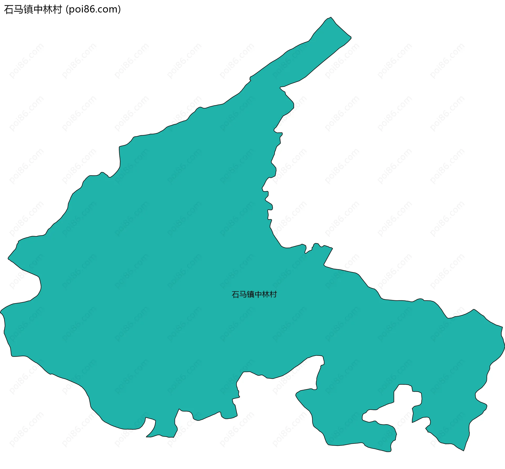石马镇中林村边界地图