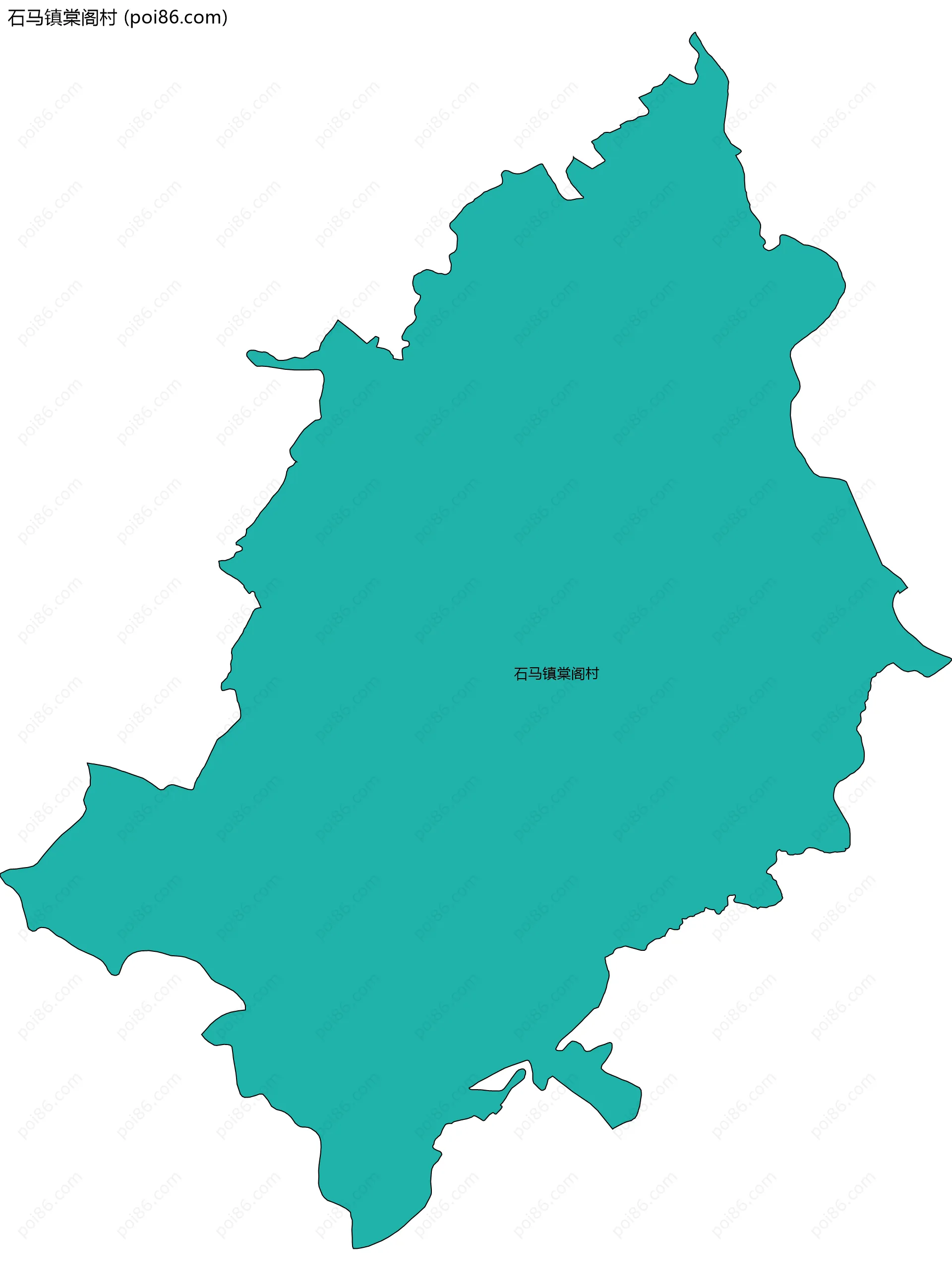 石马镇棠阁村边界地图