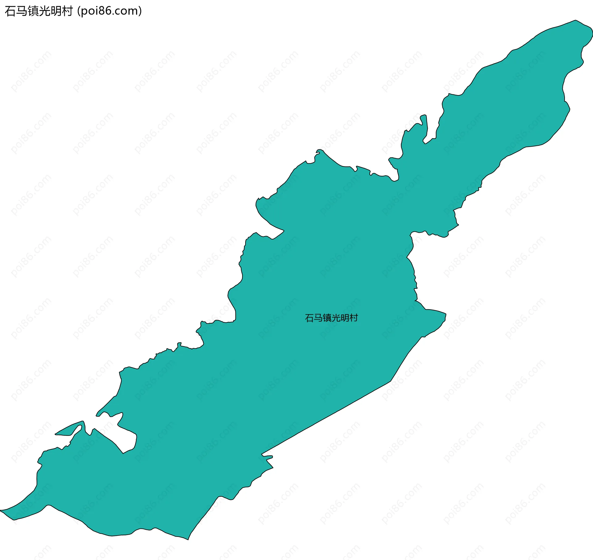 石马镇光明村边界地图