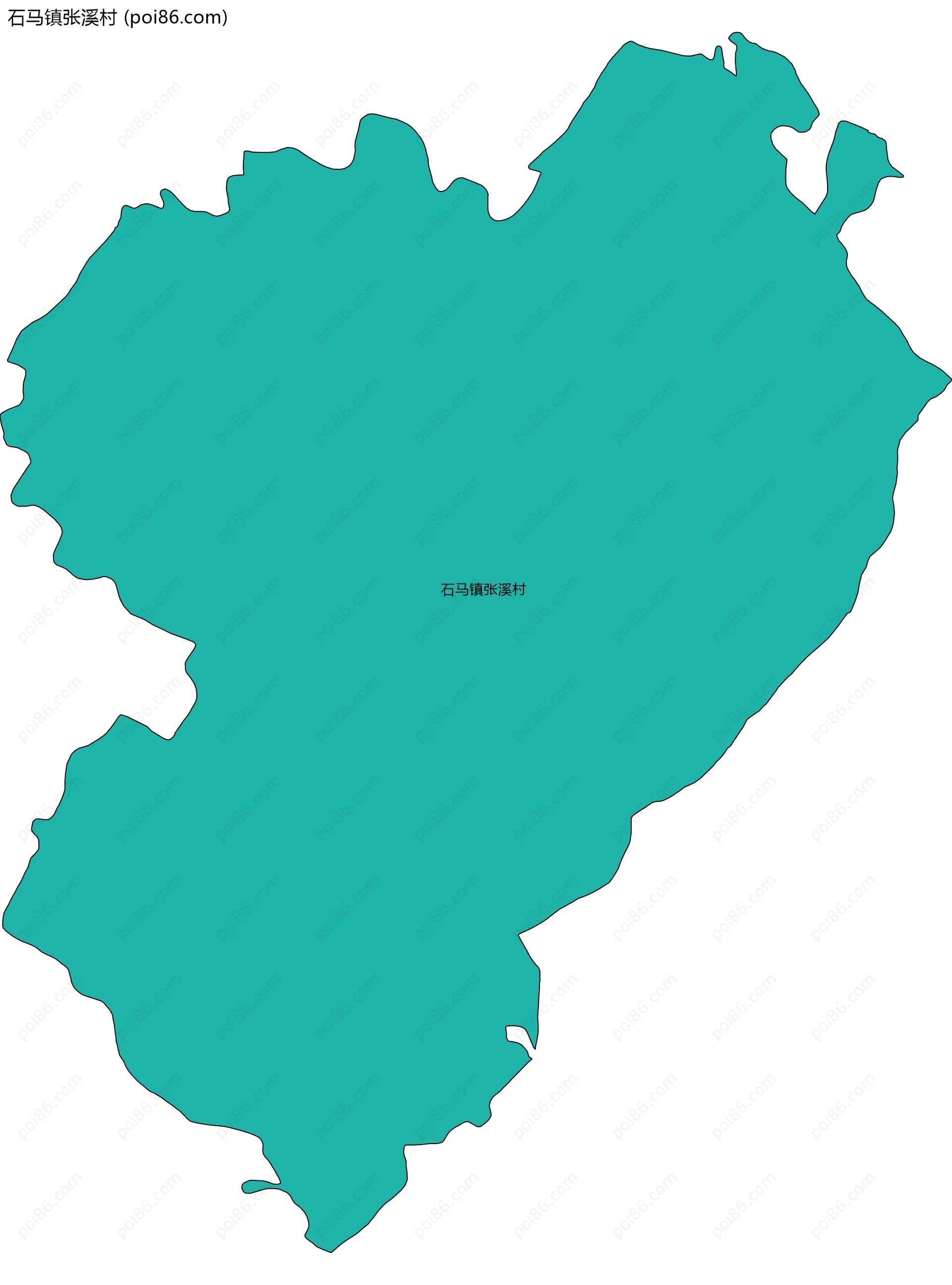 石马镇张溪村边界地图