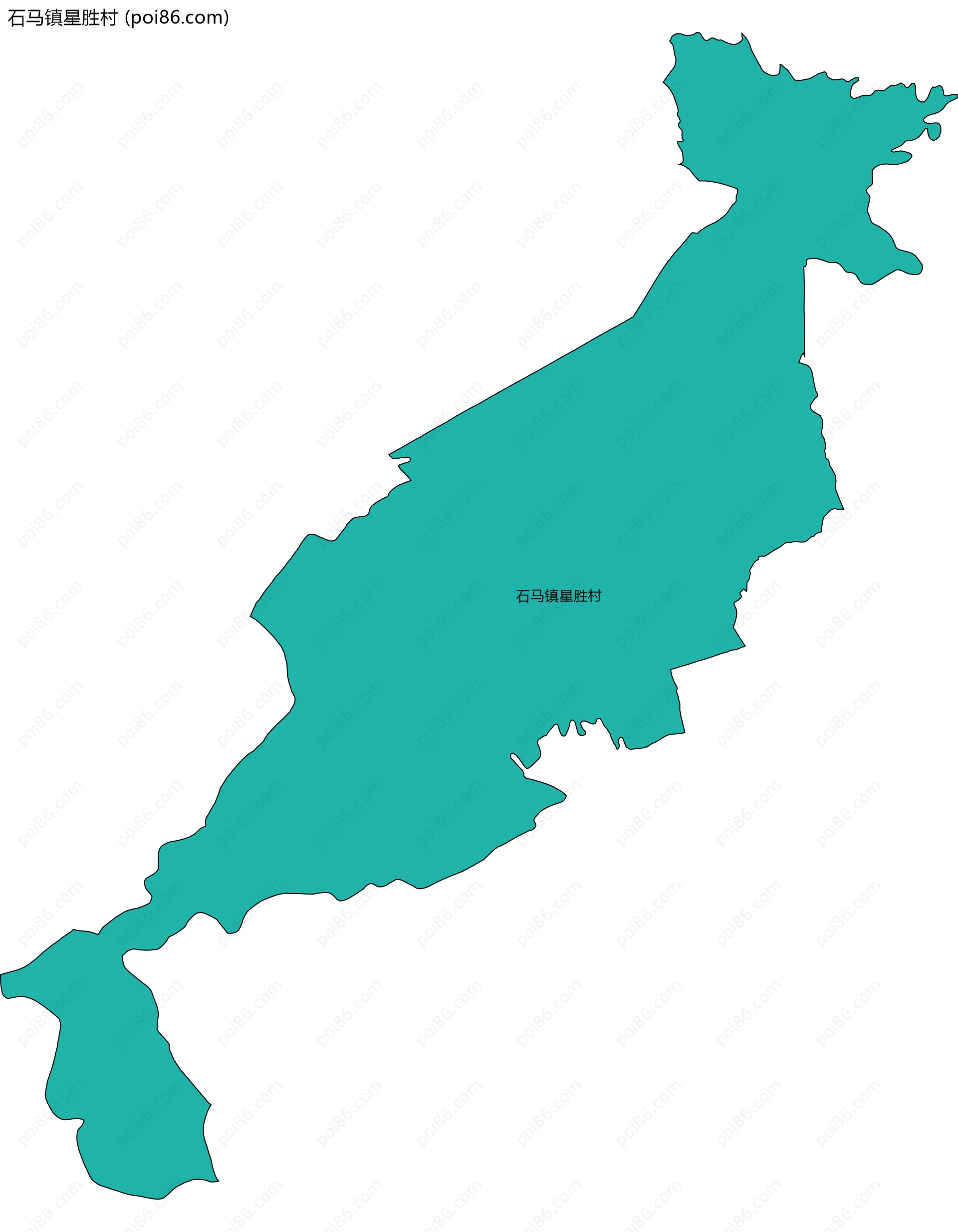 石马镇星胜村边界地图