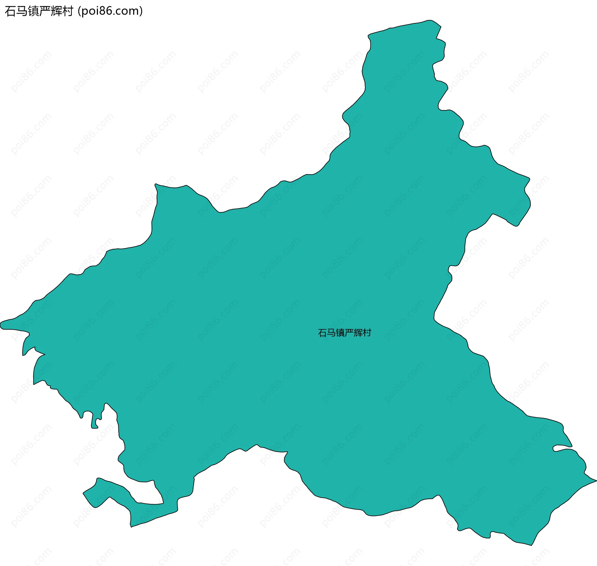 石马镇严辉村边界地图