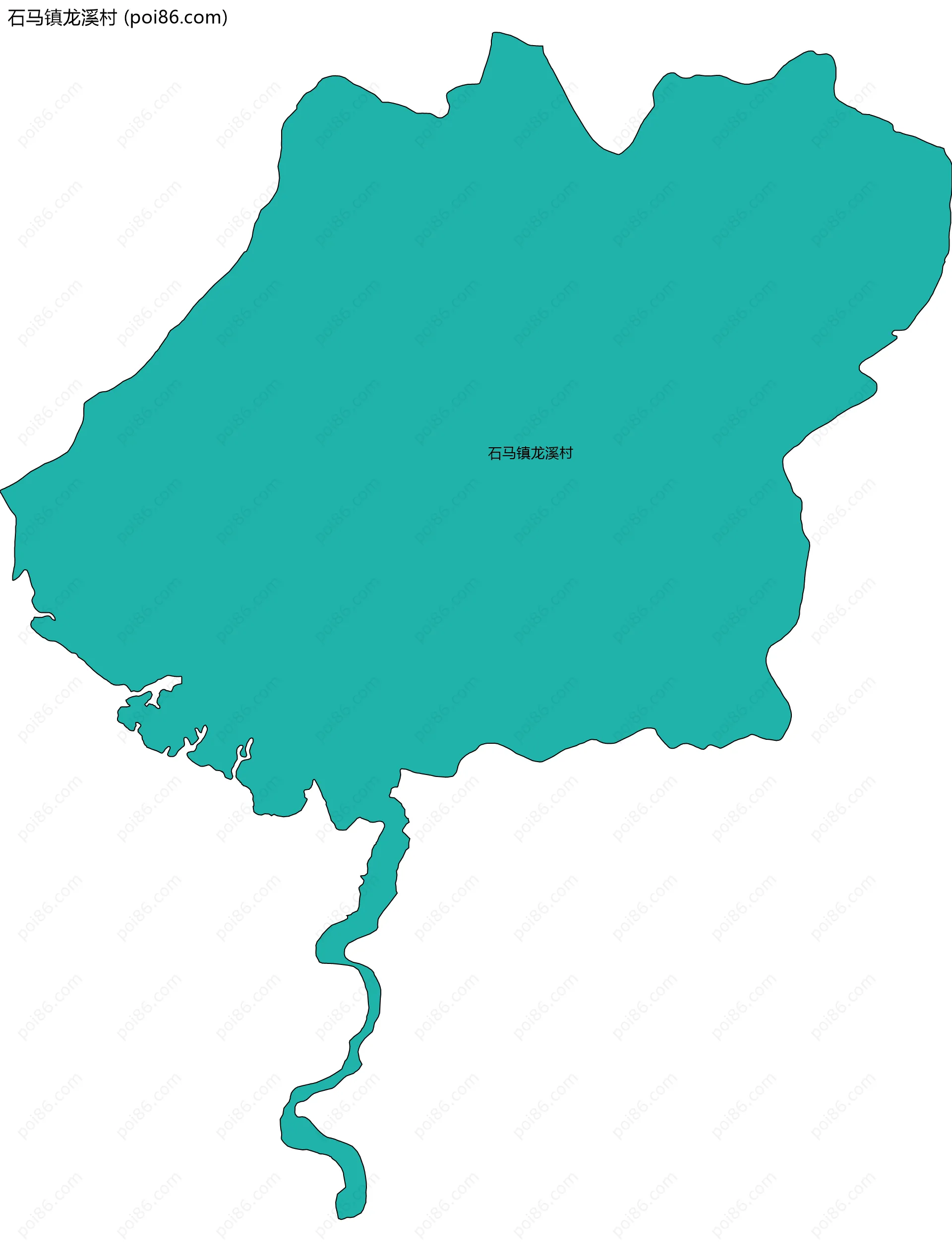 石马镇龙溪村边界地图