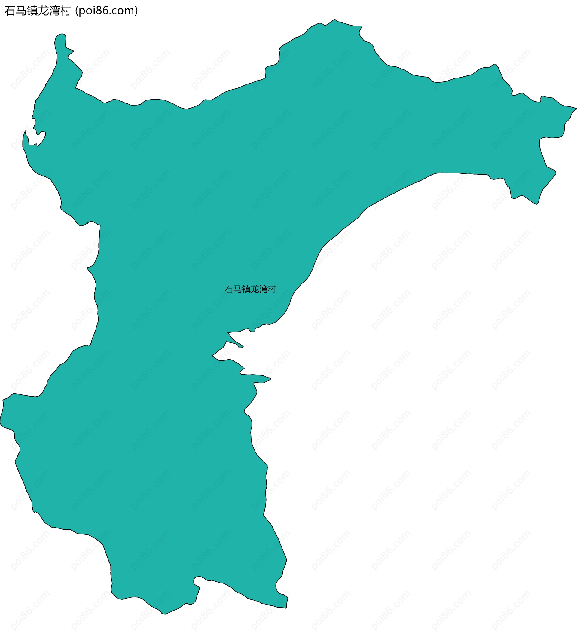 石马镇龙湾村边界地图