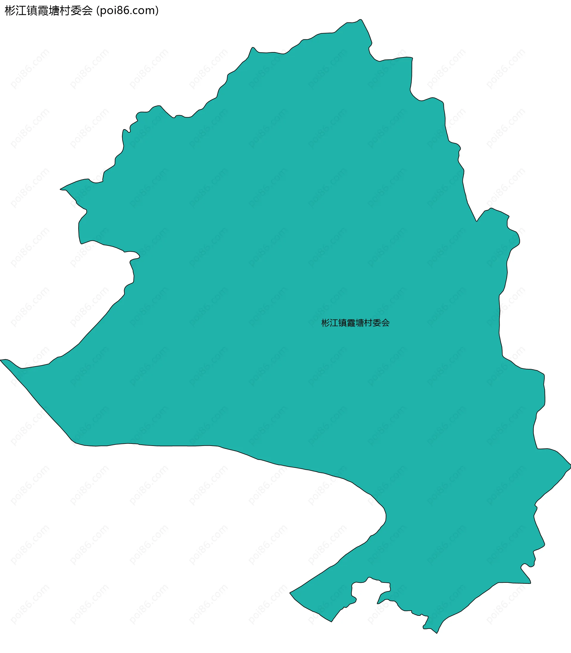 彬江镇霞塘村委会边界地图