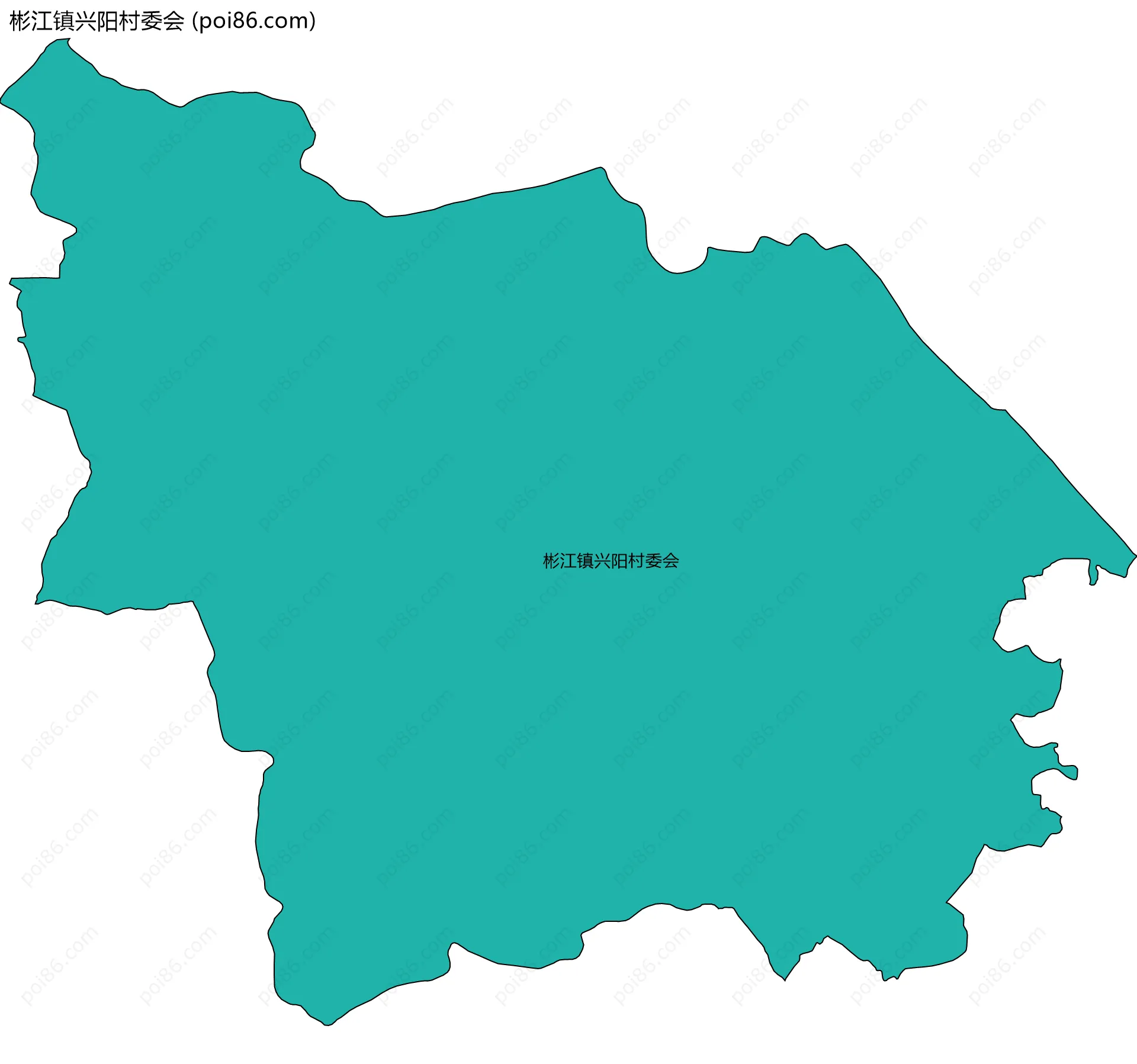 彬江镇兴阳村委会边界地图