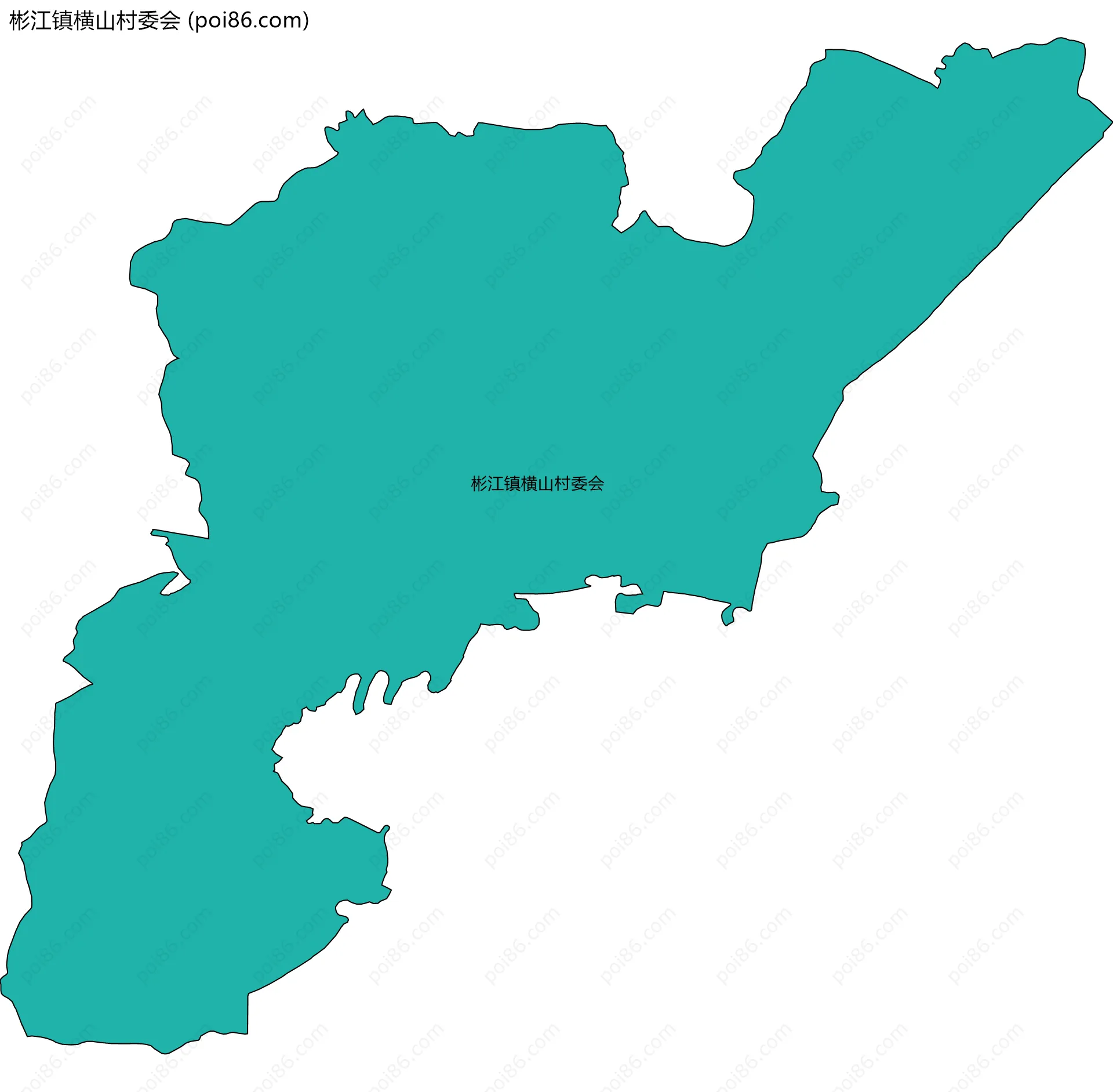 彬江镇横山村委会边界地图