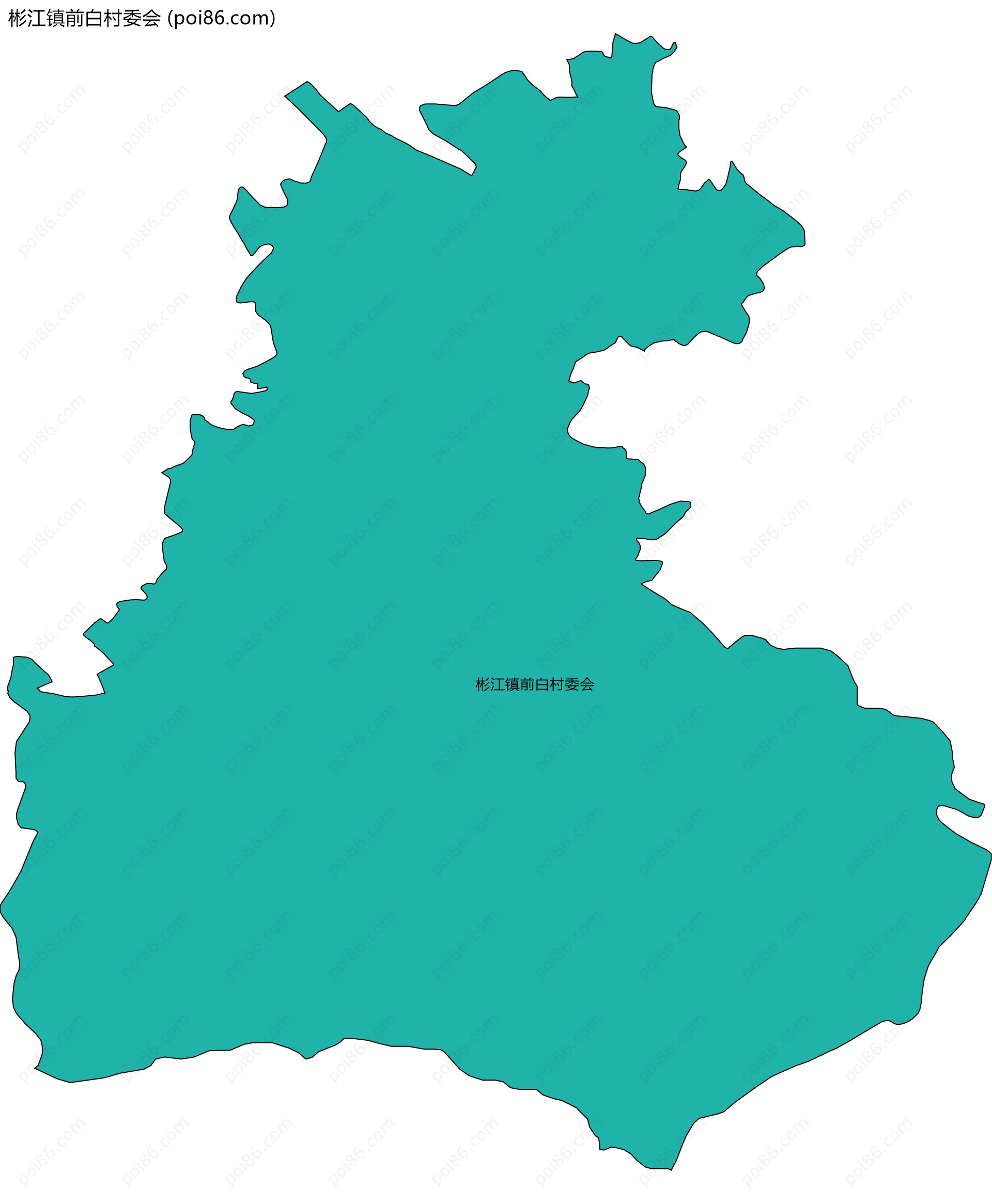 彬江镇前白村委会边界地图