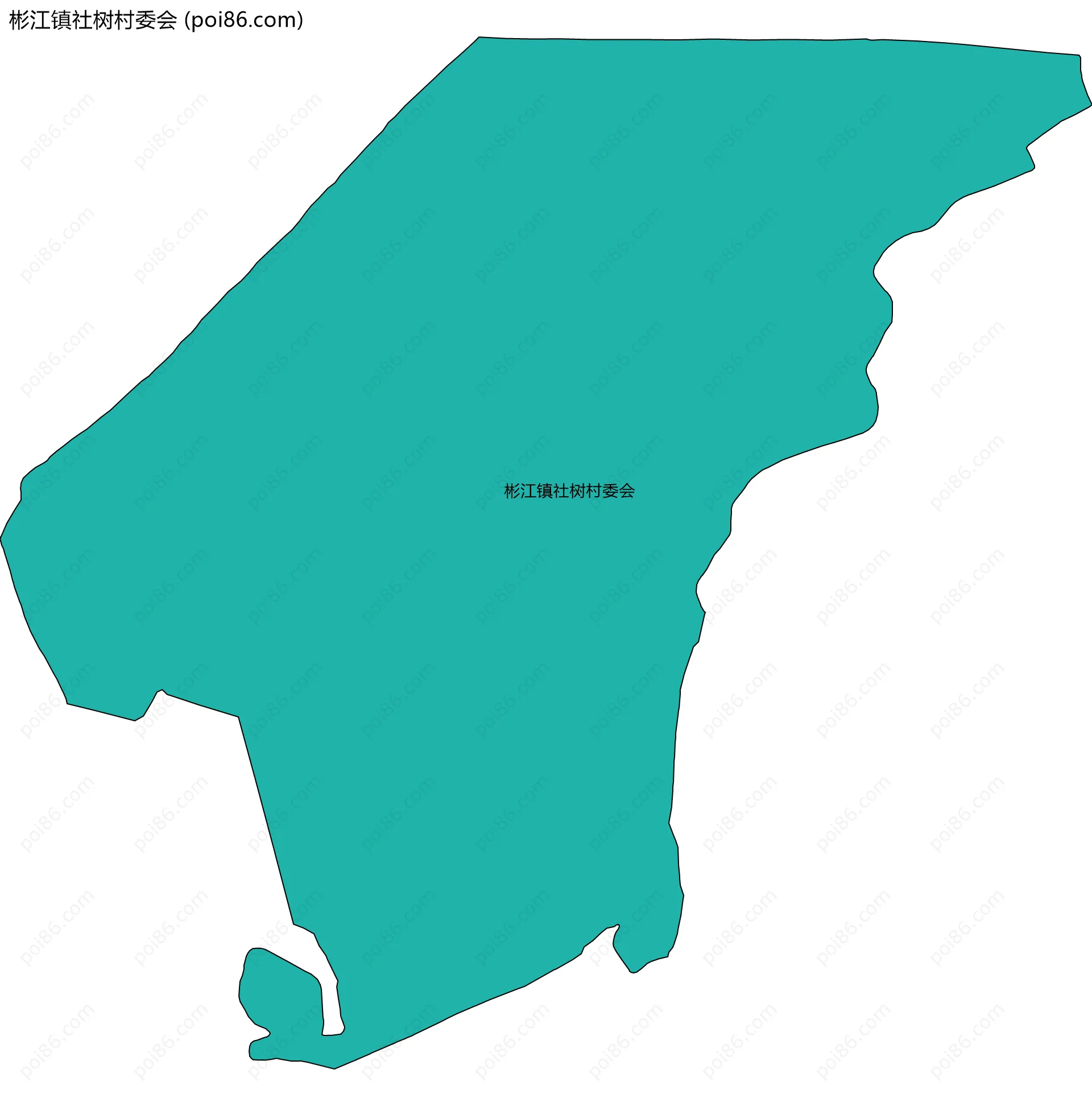 彬江镇社树村委会边界地图