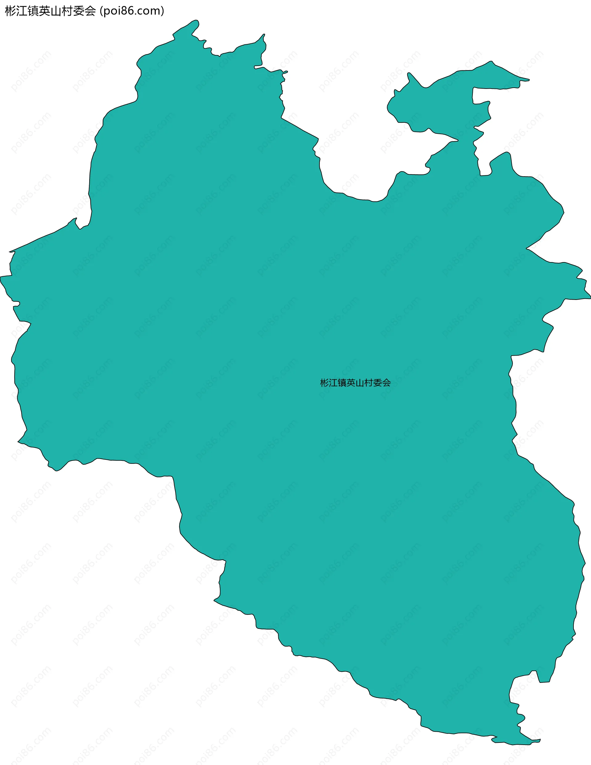 彬江镇英山村委会边界地图