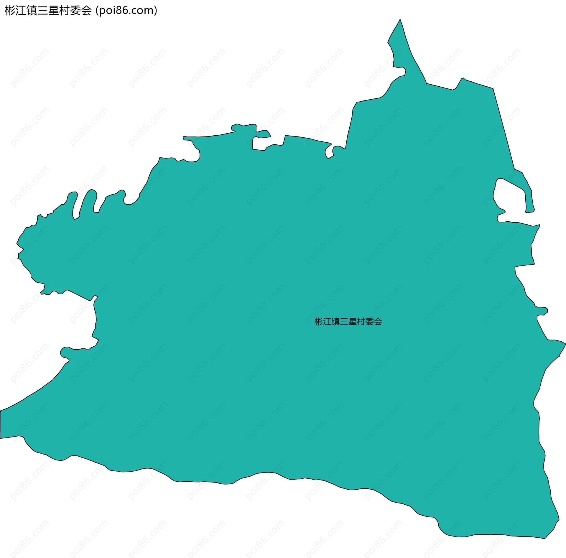 彬江镇三星村委会边界地图