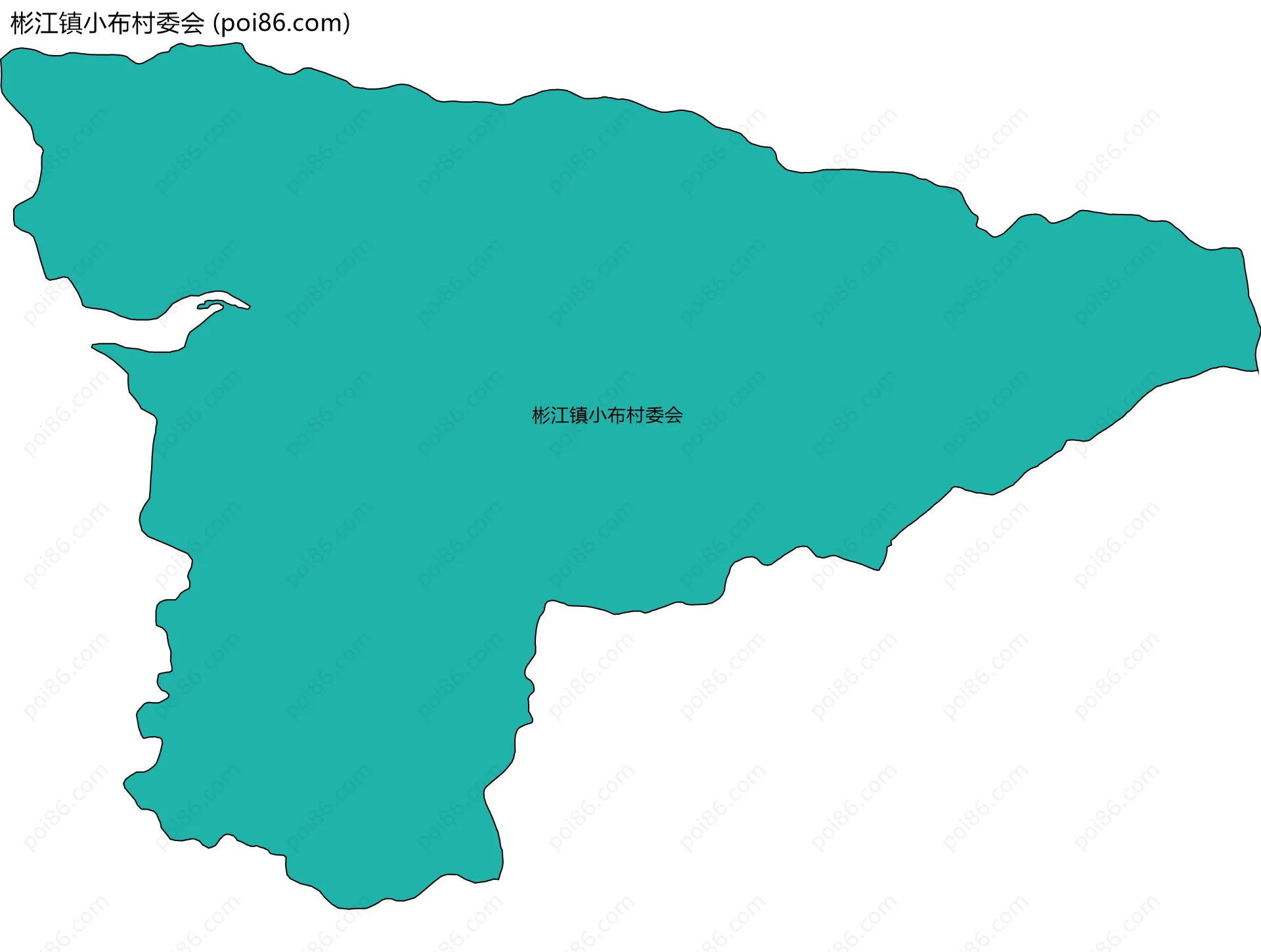 彬江镇小布村委会边界地图