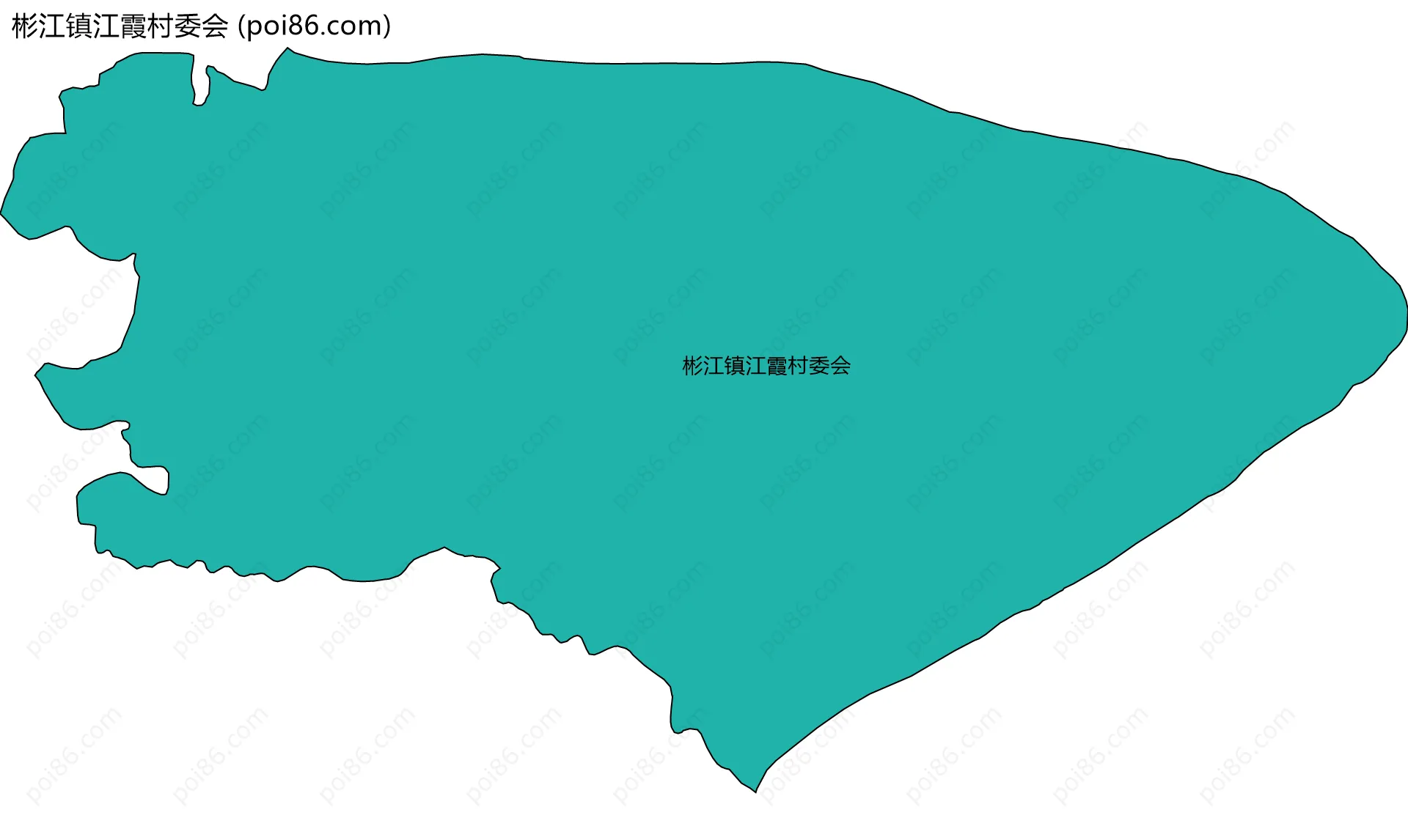 彬江镇江霞村委会边界地图
