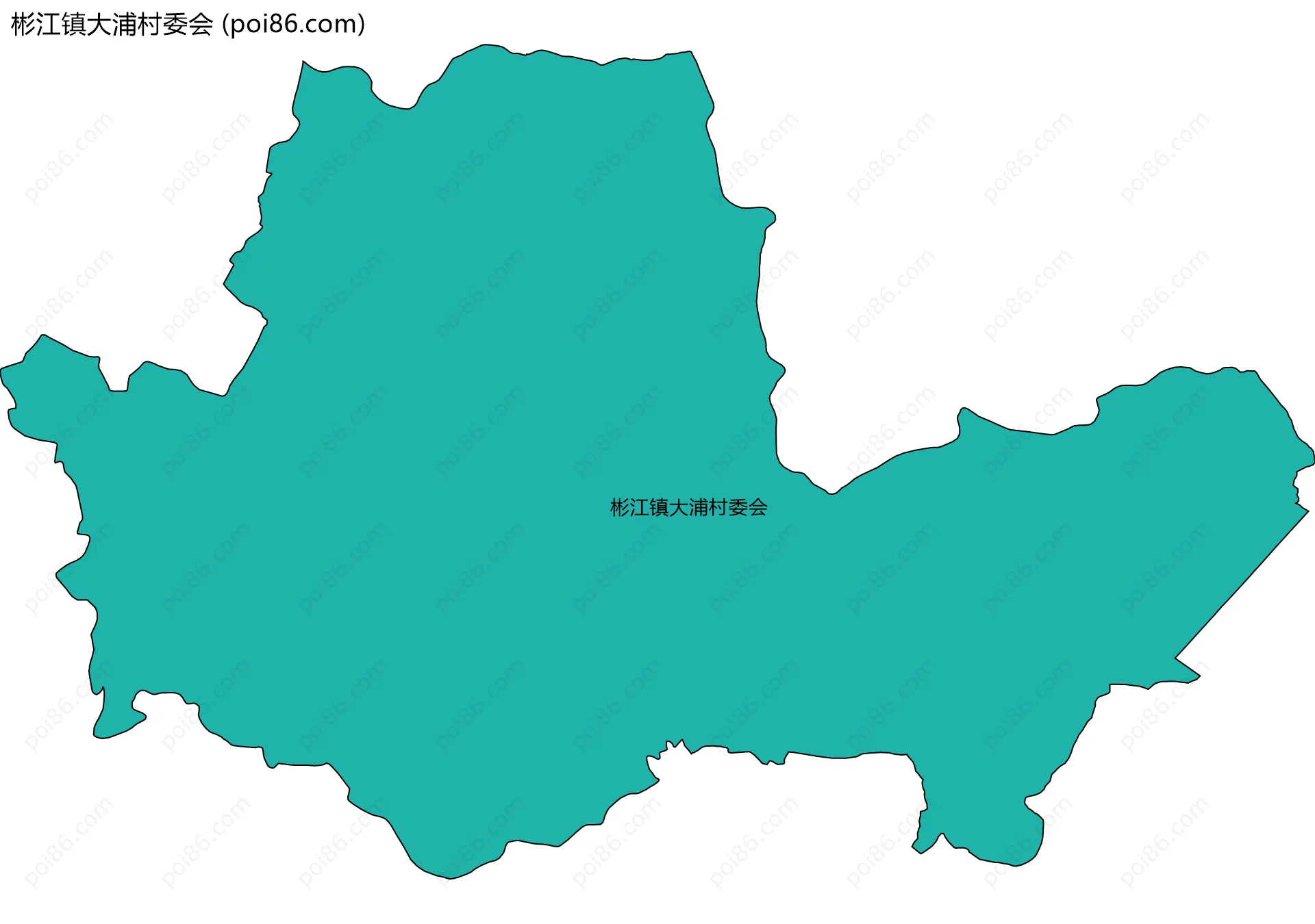 彬江镇大浦村委会边界地图