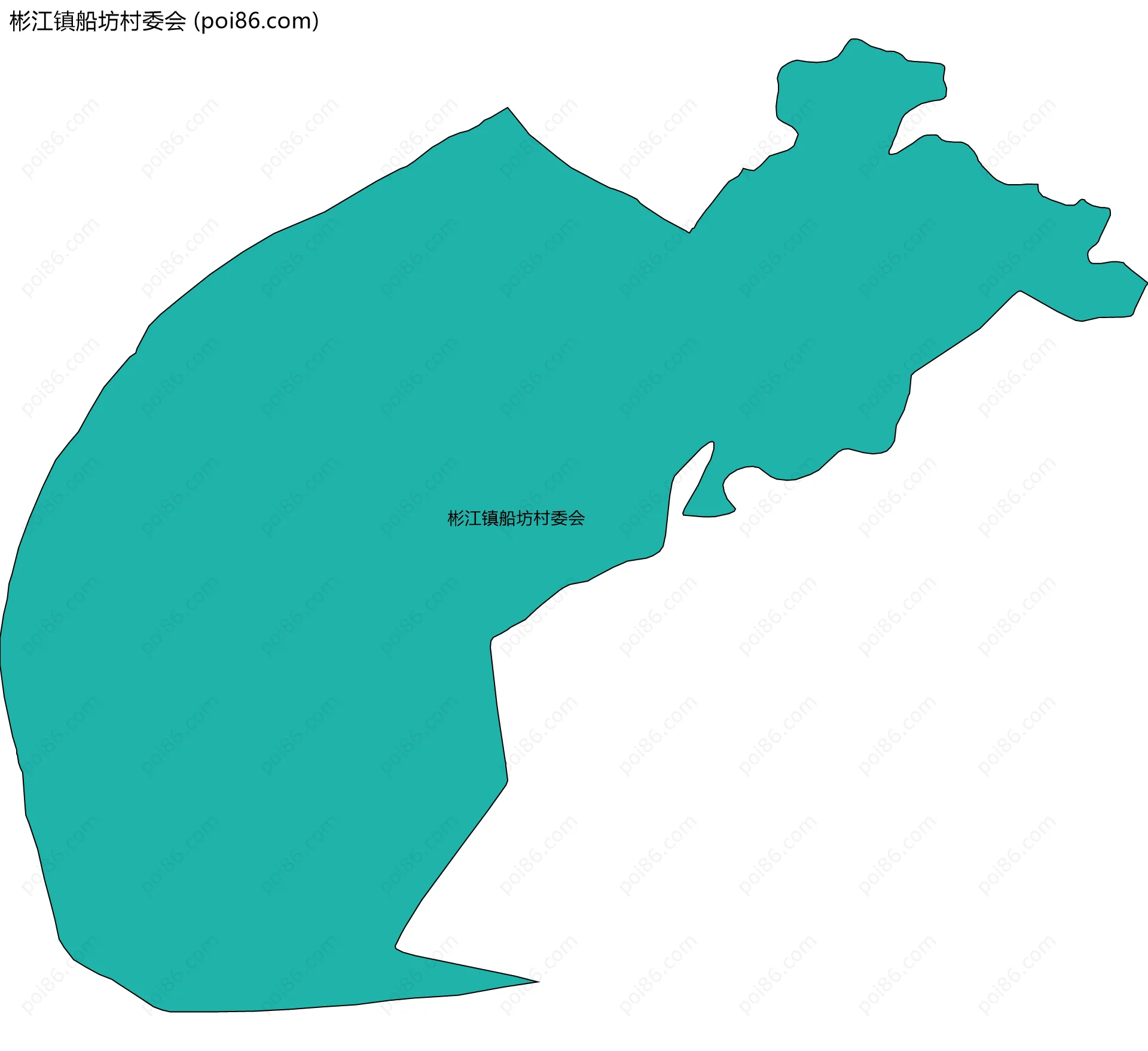 彬江镇船坊村委会边界地图