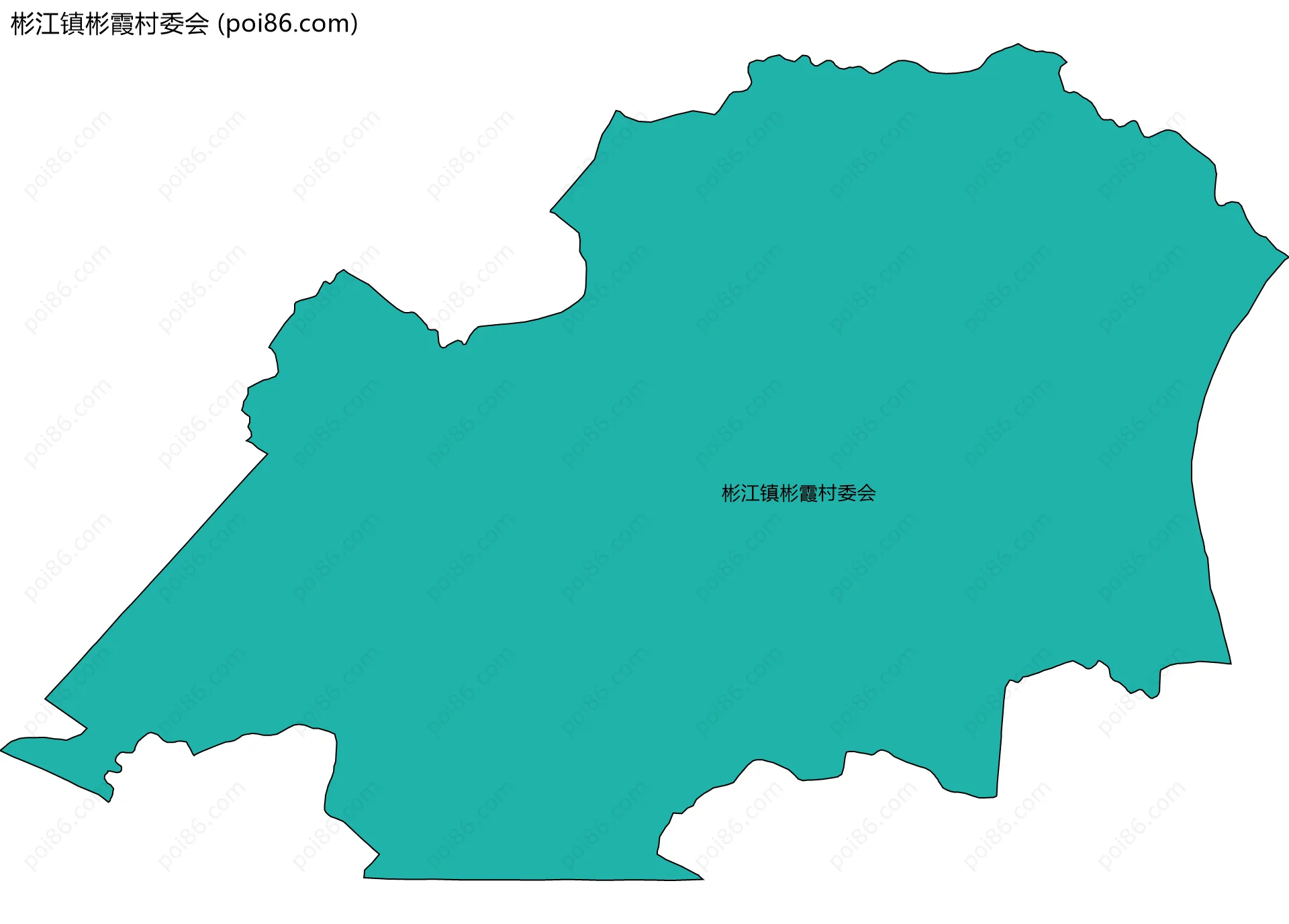 彬江镇彬霞村委会边界地图