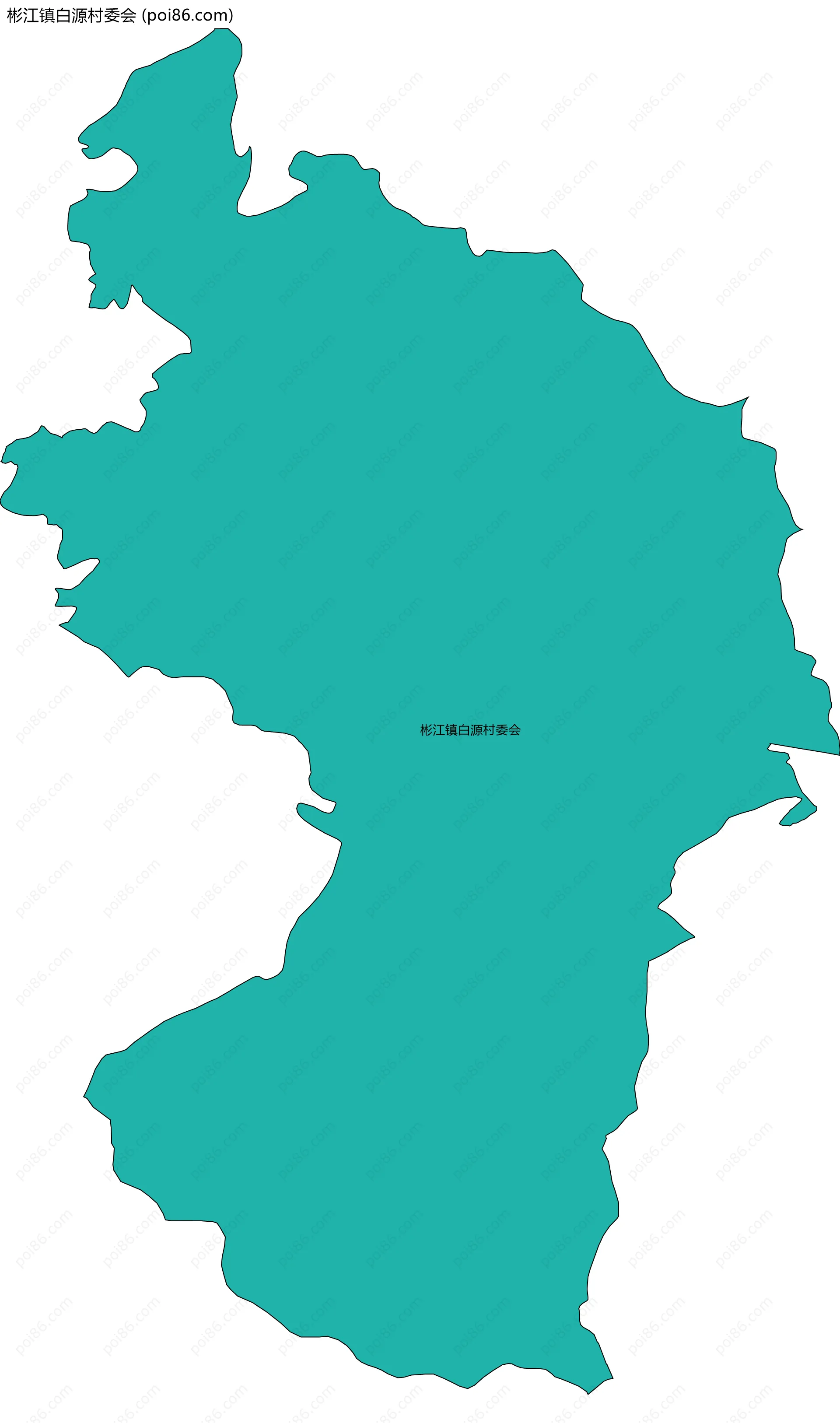 彬江镇白源村委会边界地图