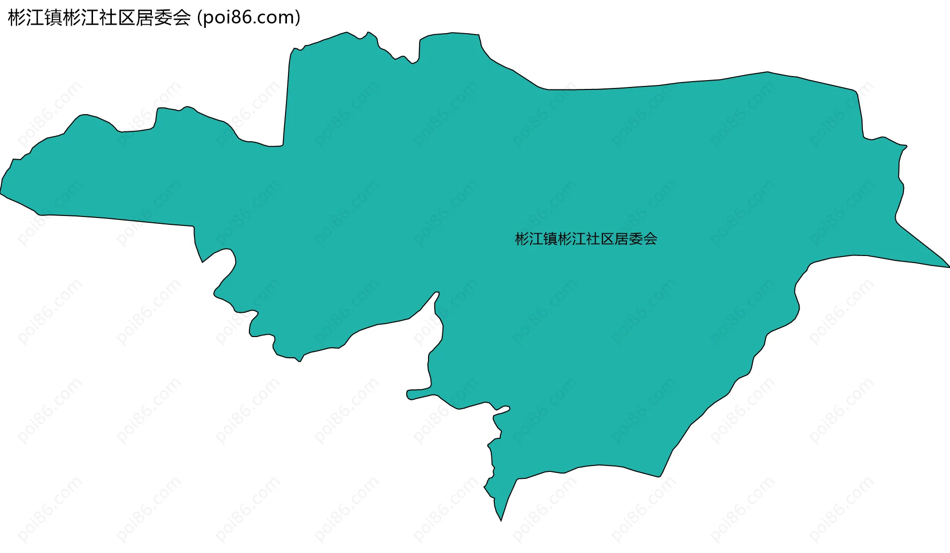 彬江镇彬江社区居委会边界地图