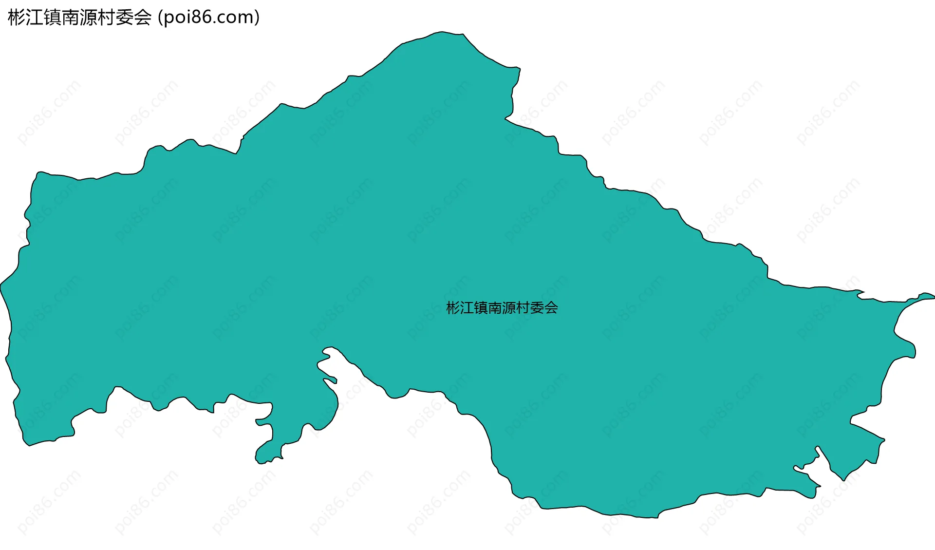 彬江镇南源村委会边界地图