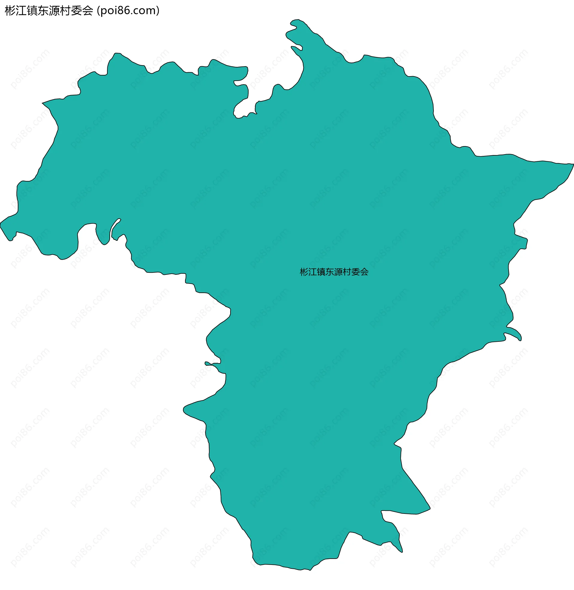 彬江镇东源村委会边界地图