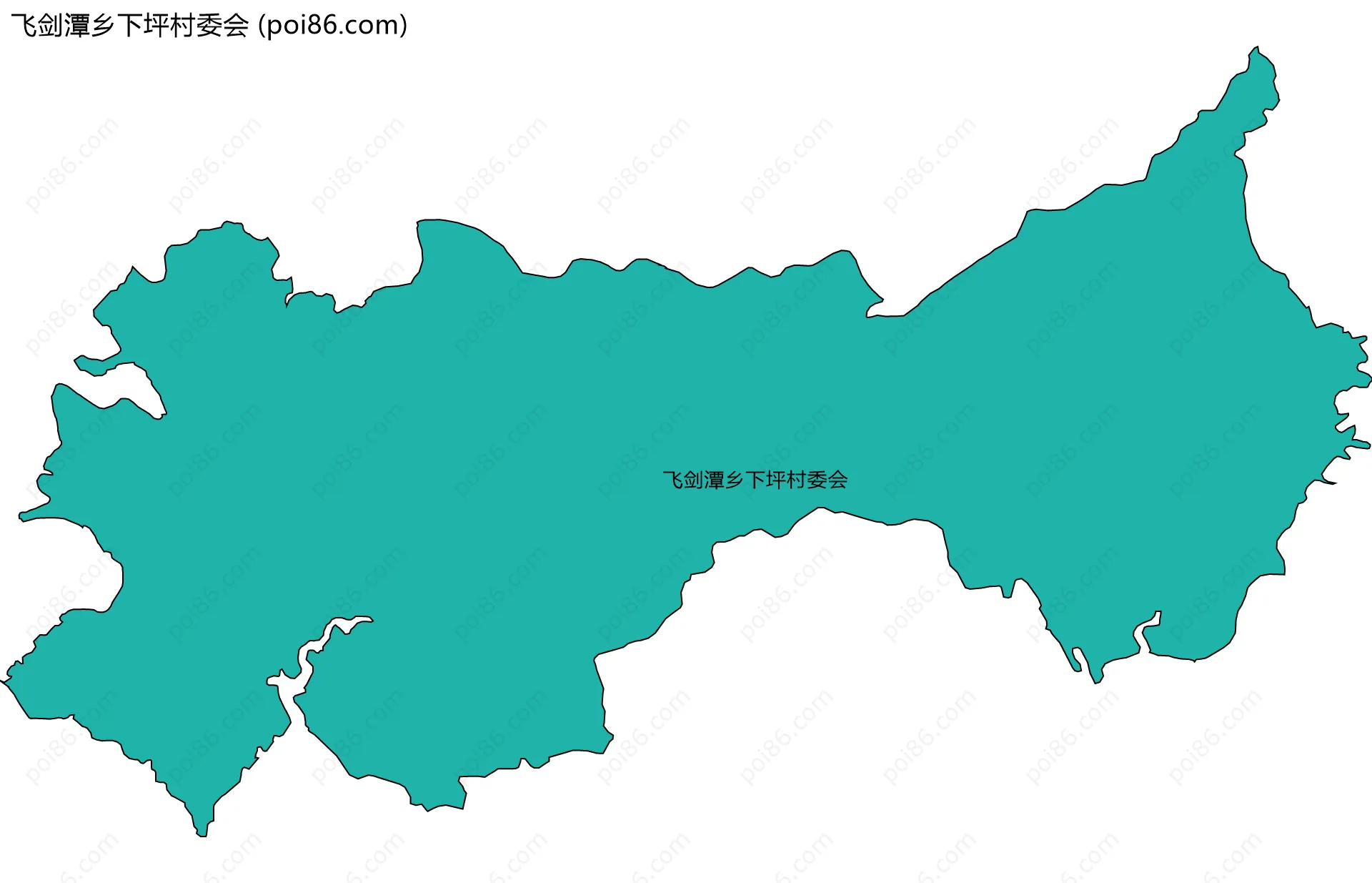 飞剑潭乡下坪村委会边界地图