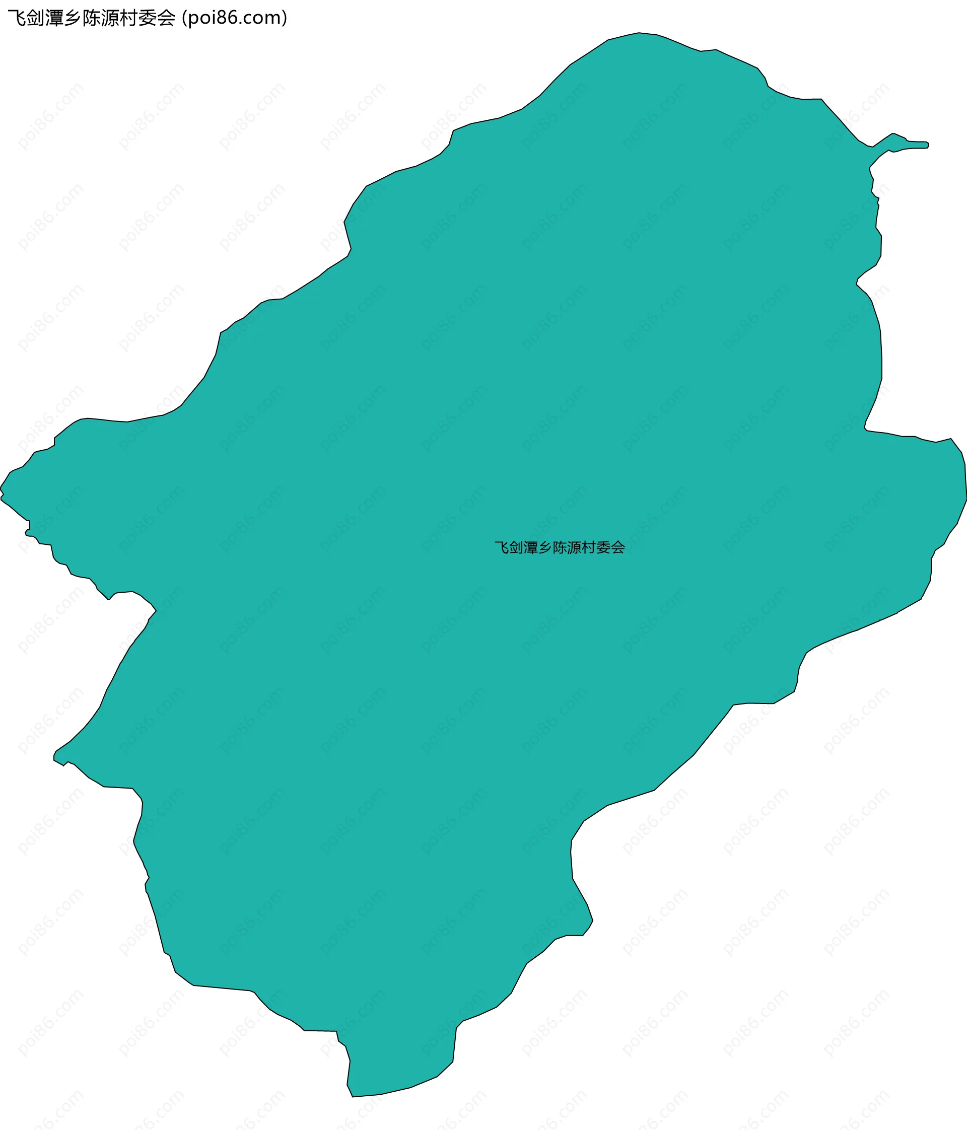 飞剑潭乡陈源村委会边界地图