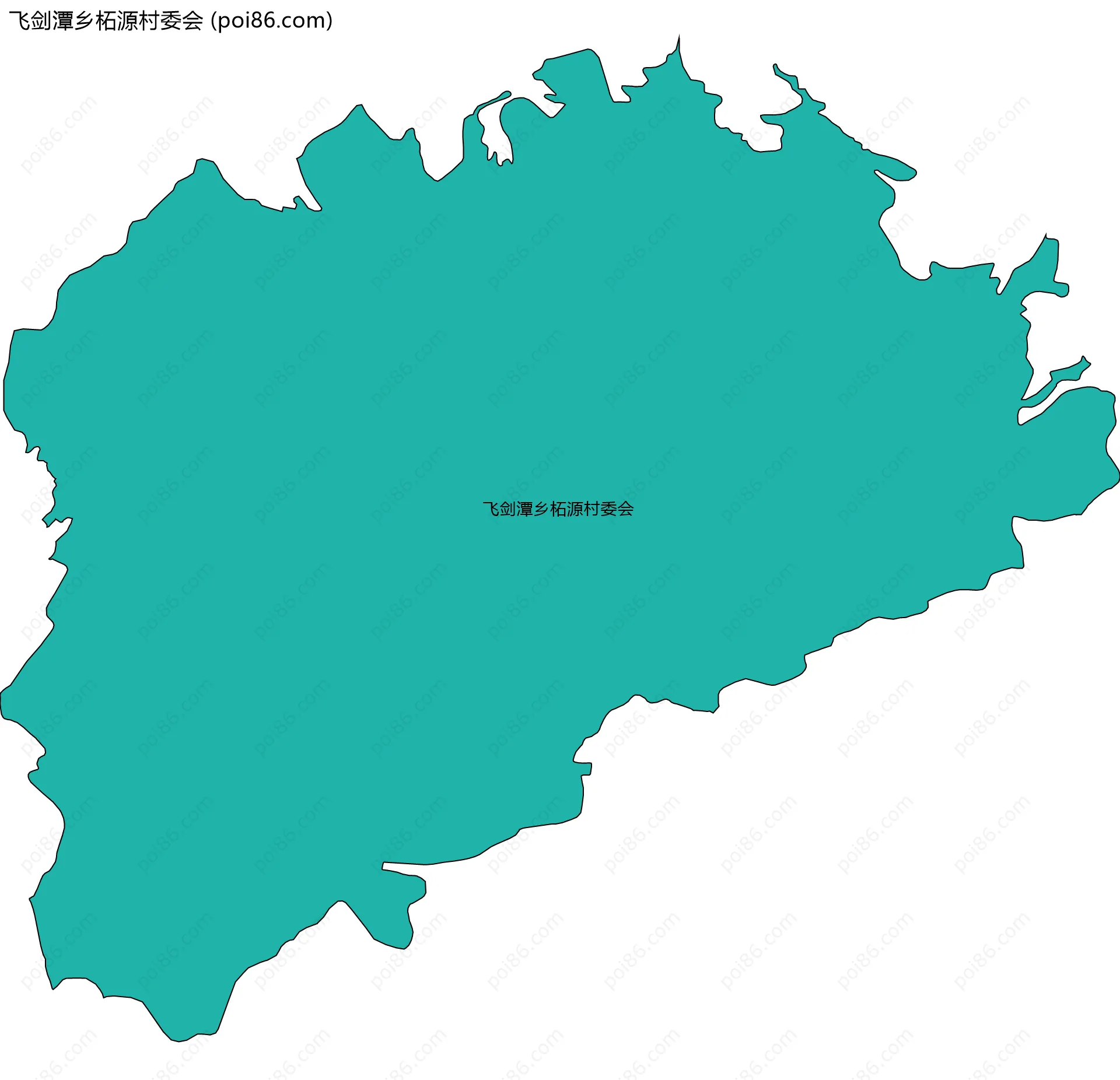 飞剑潭乡柘源村委会边界地图