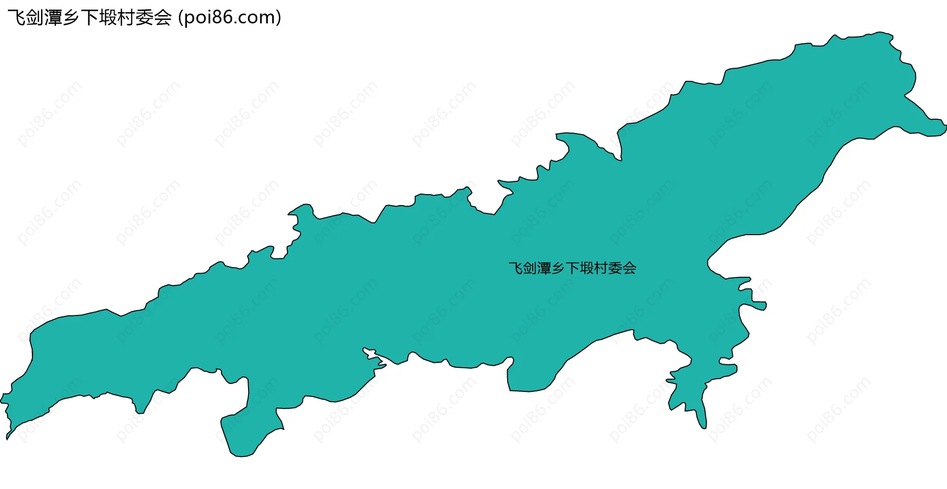 飞剑潭乡下塅村委会边界地图
