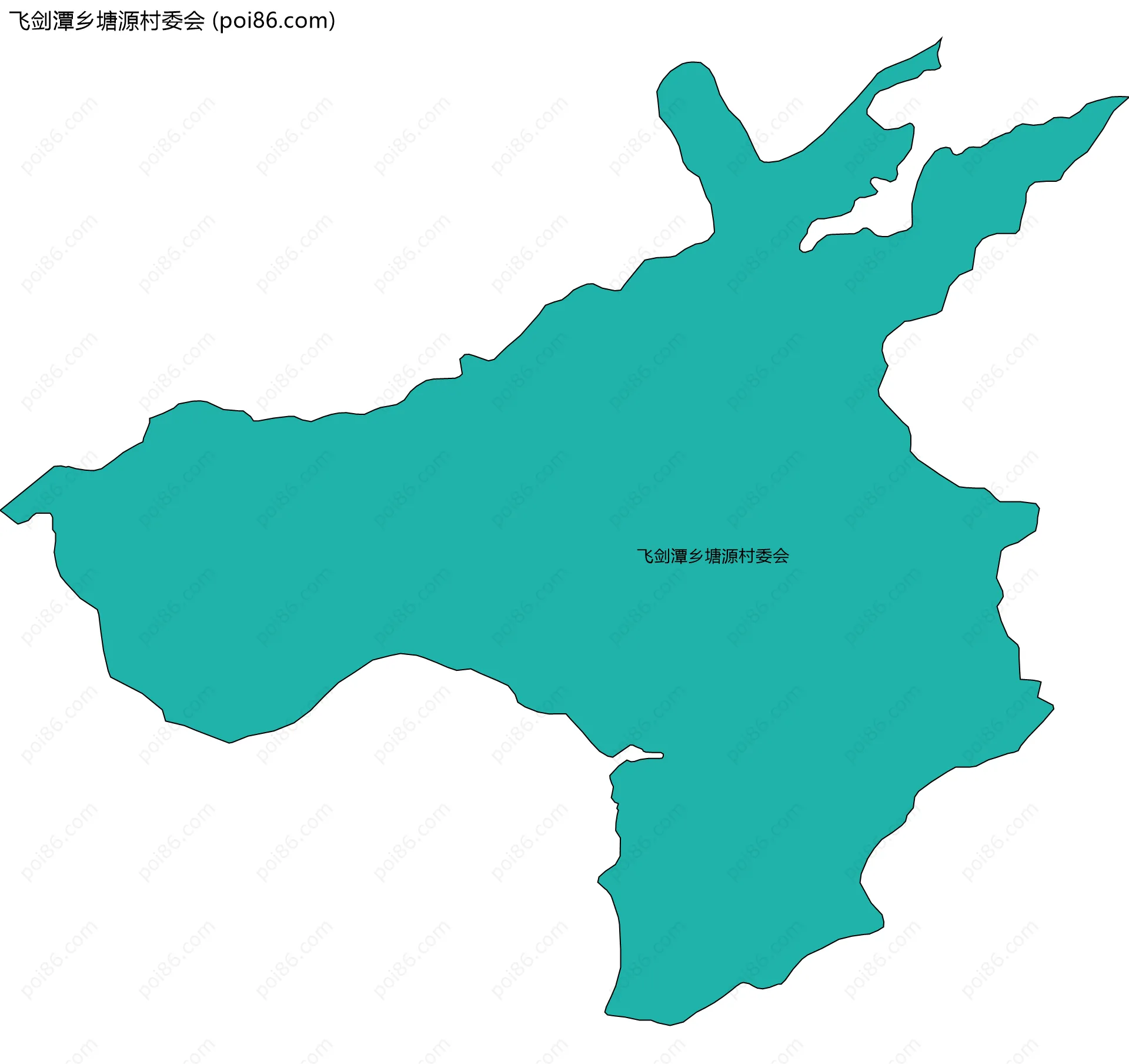 飞剑潭乡塘源村委会边界地图