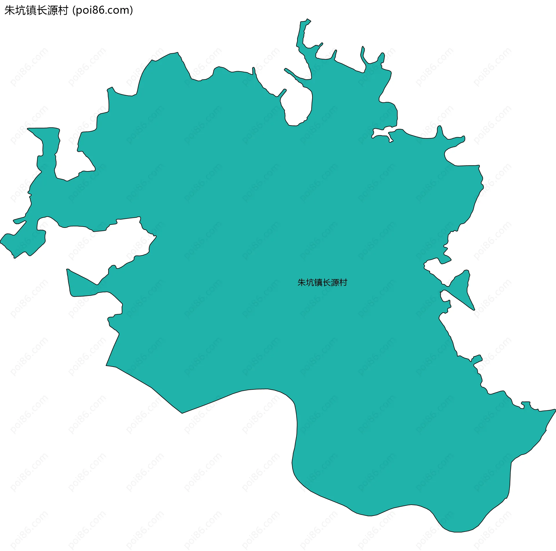 朱坑镇长源村边界地图